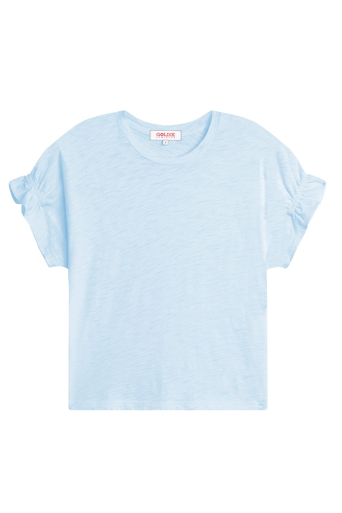 Signature Slub Puff & Ruffle Sleeve Tee - Goldie LeWinter #color_bluebell - limited edition