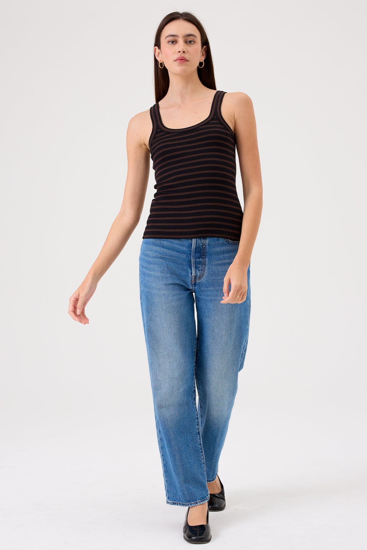 Angeline Striped Tank - Goldie LeWinter #color_black