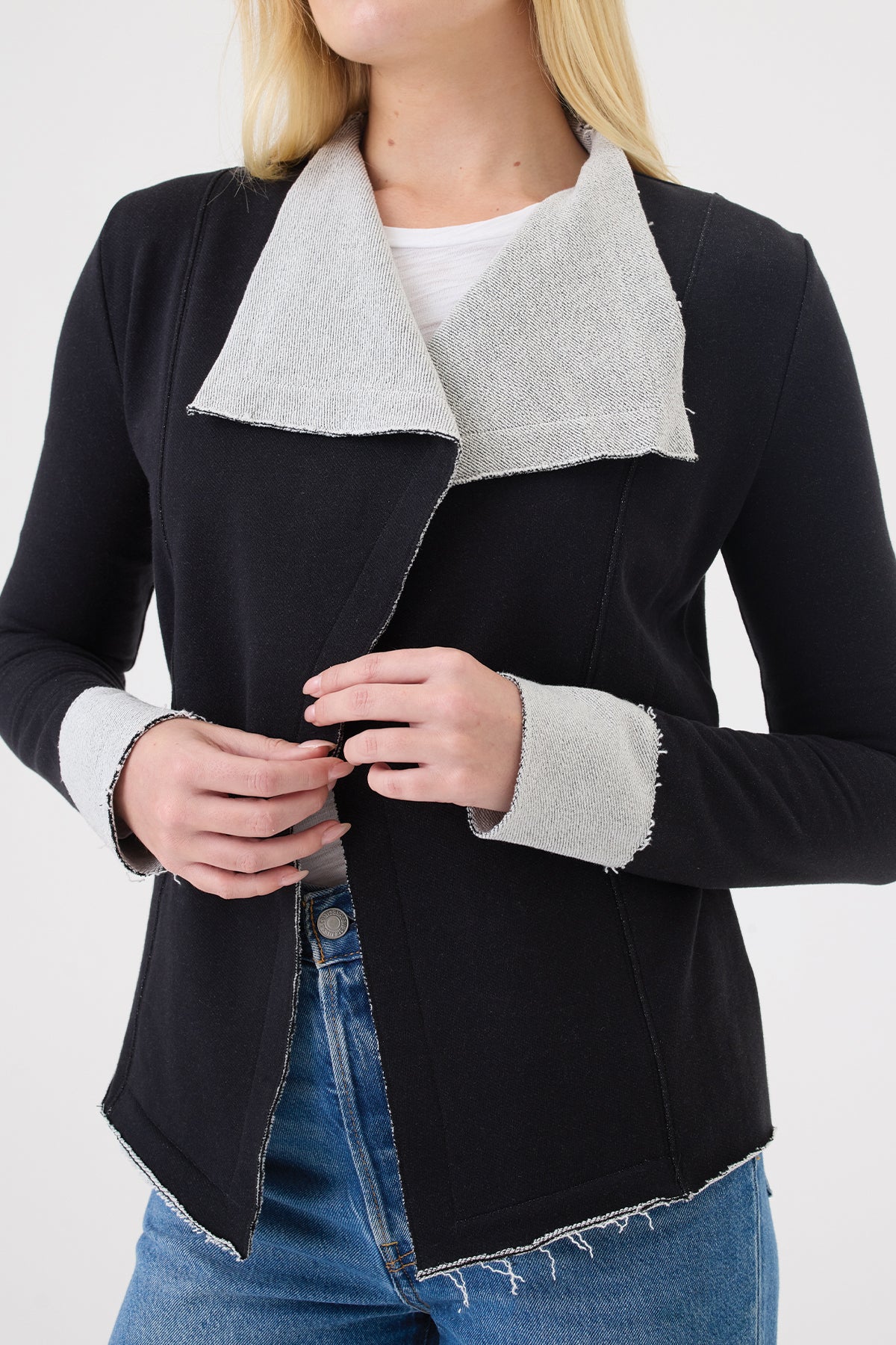 Melrose Drape Jacket - Goldie LeWinter #color_black