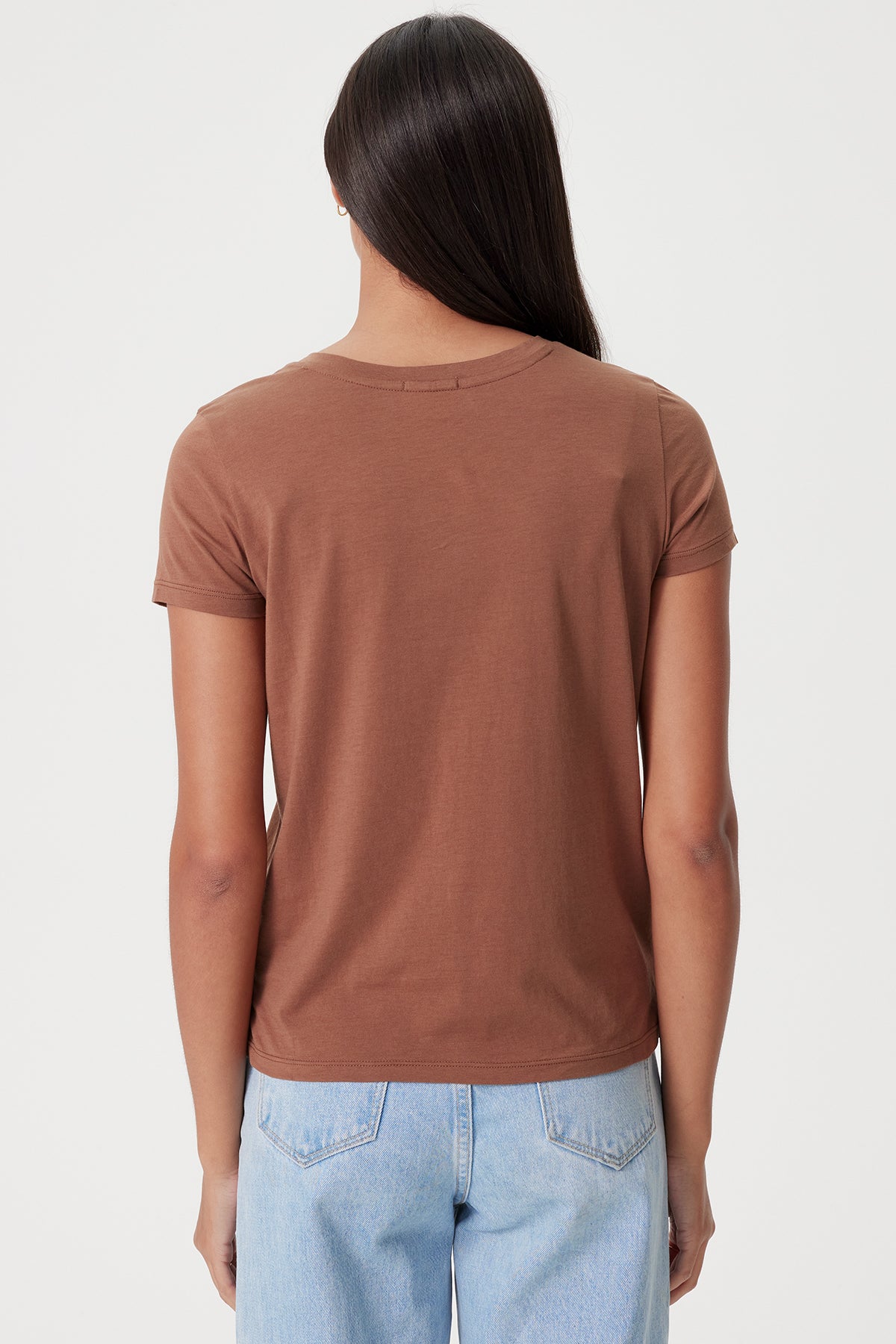 Organic V Neck Boy Tee - Goldie LeWinter #color_cocoa brown
