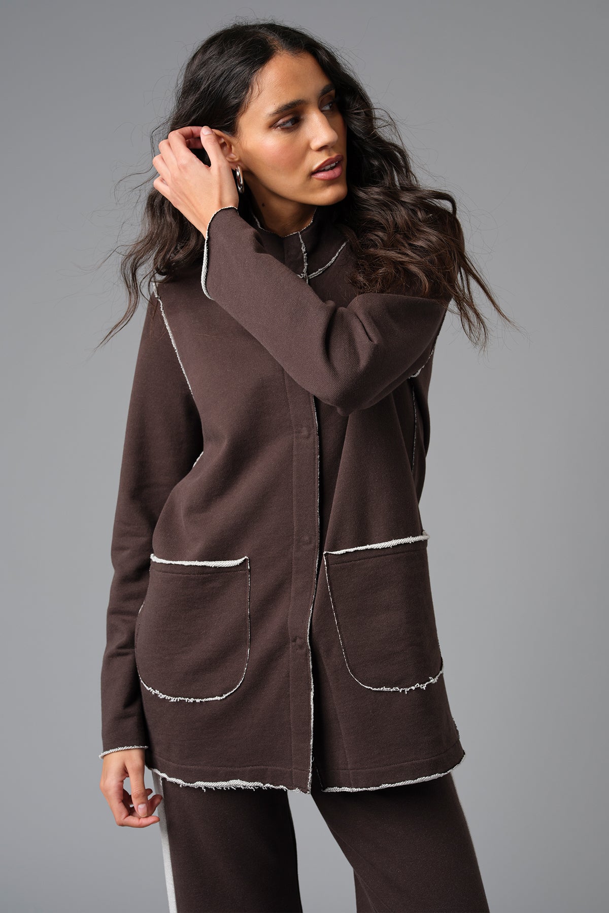 Melrose Utility Jacket - Goldie LeWinter #color_coffee - limited edition