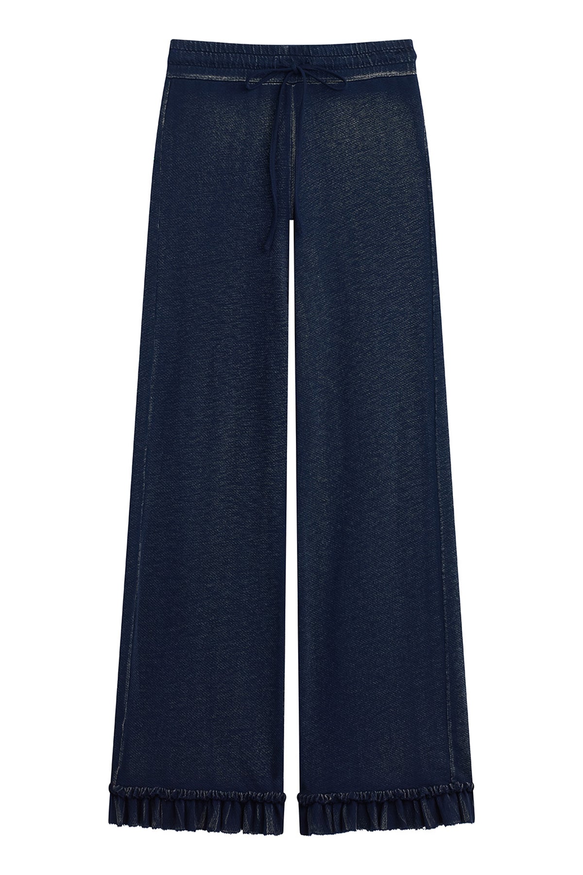 Denim Wash Ruffle Pant