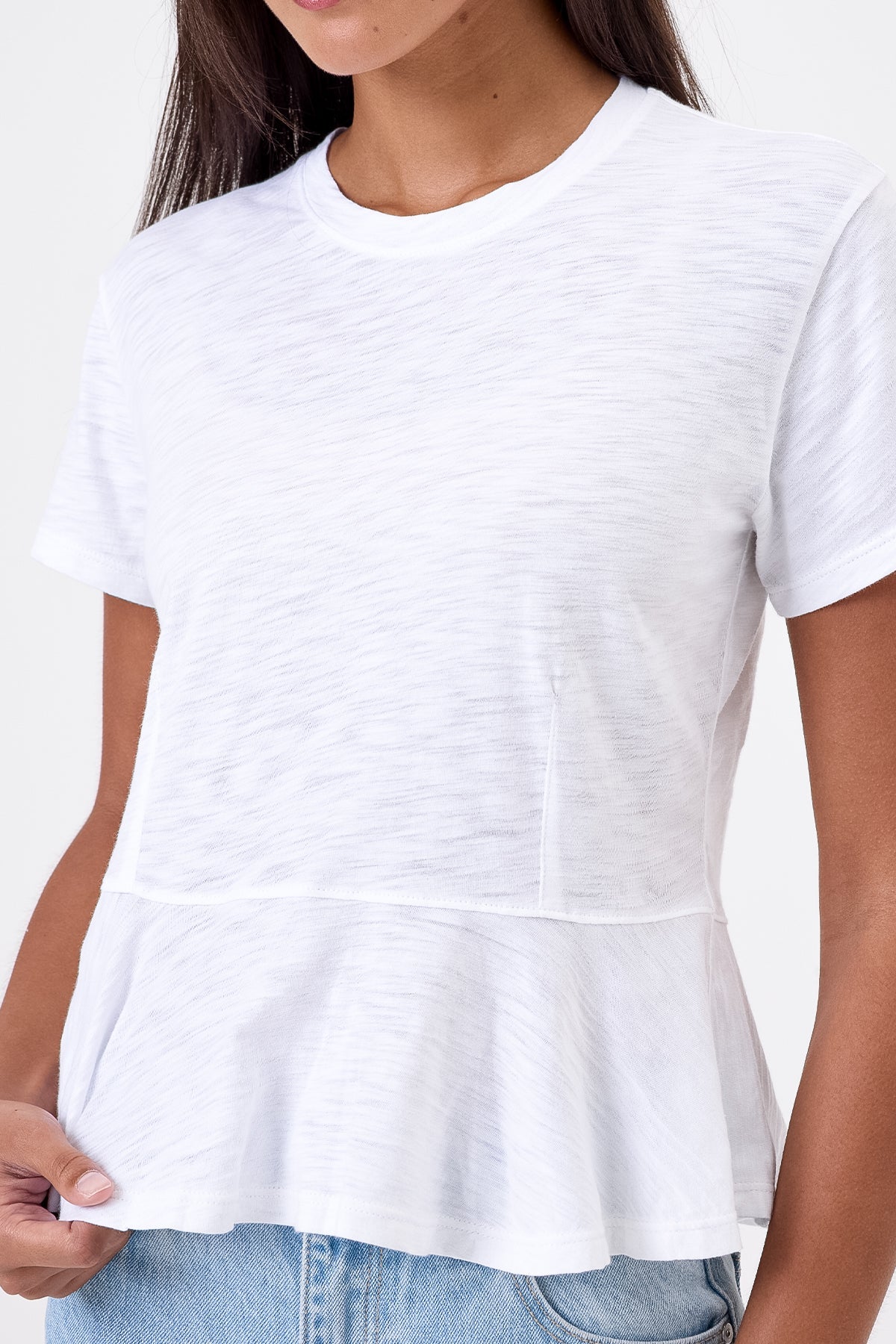 Alice Peplum Top - Goldie LeWinter #color_white