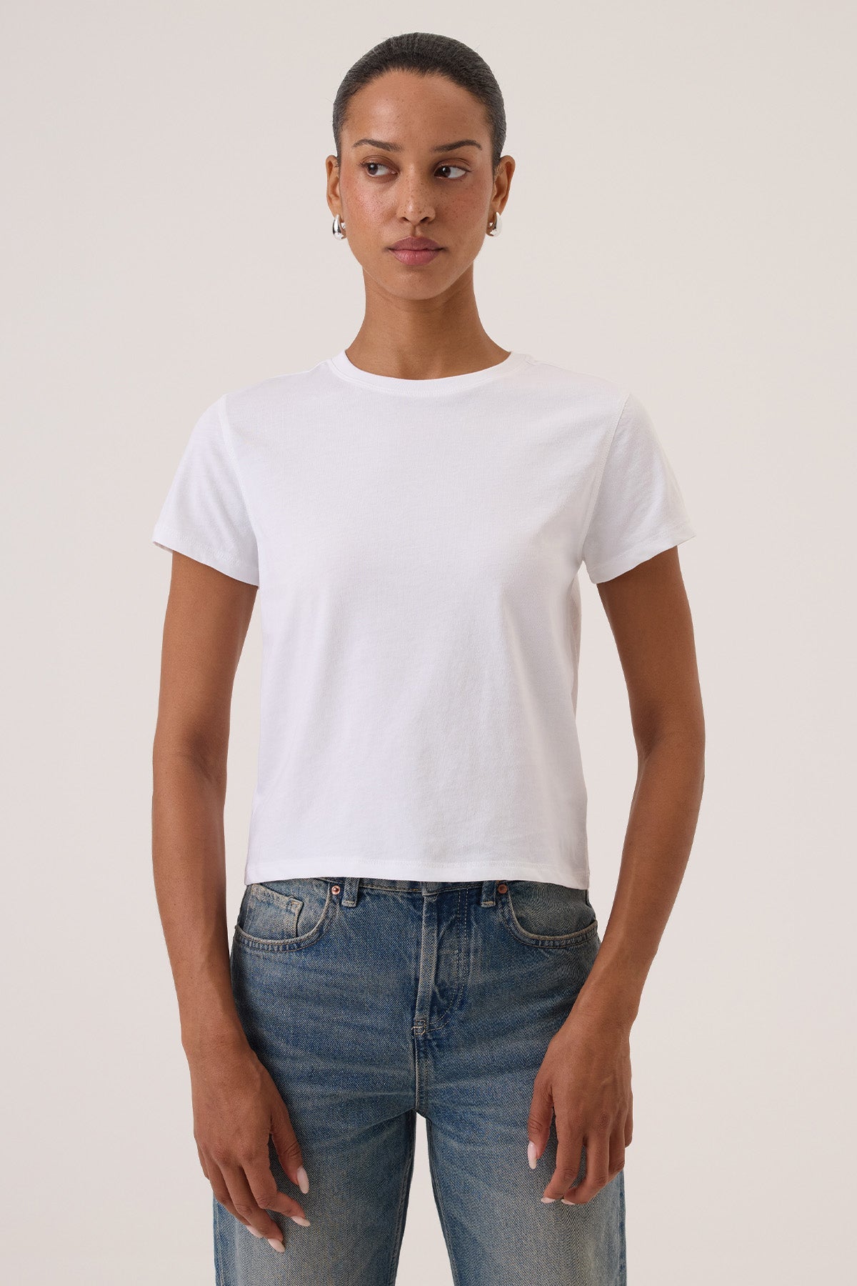 Amie Organic Tee - Goldie LeWinter #color_white