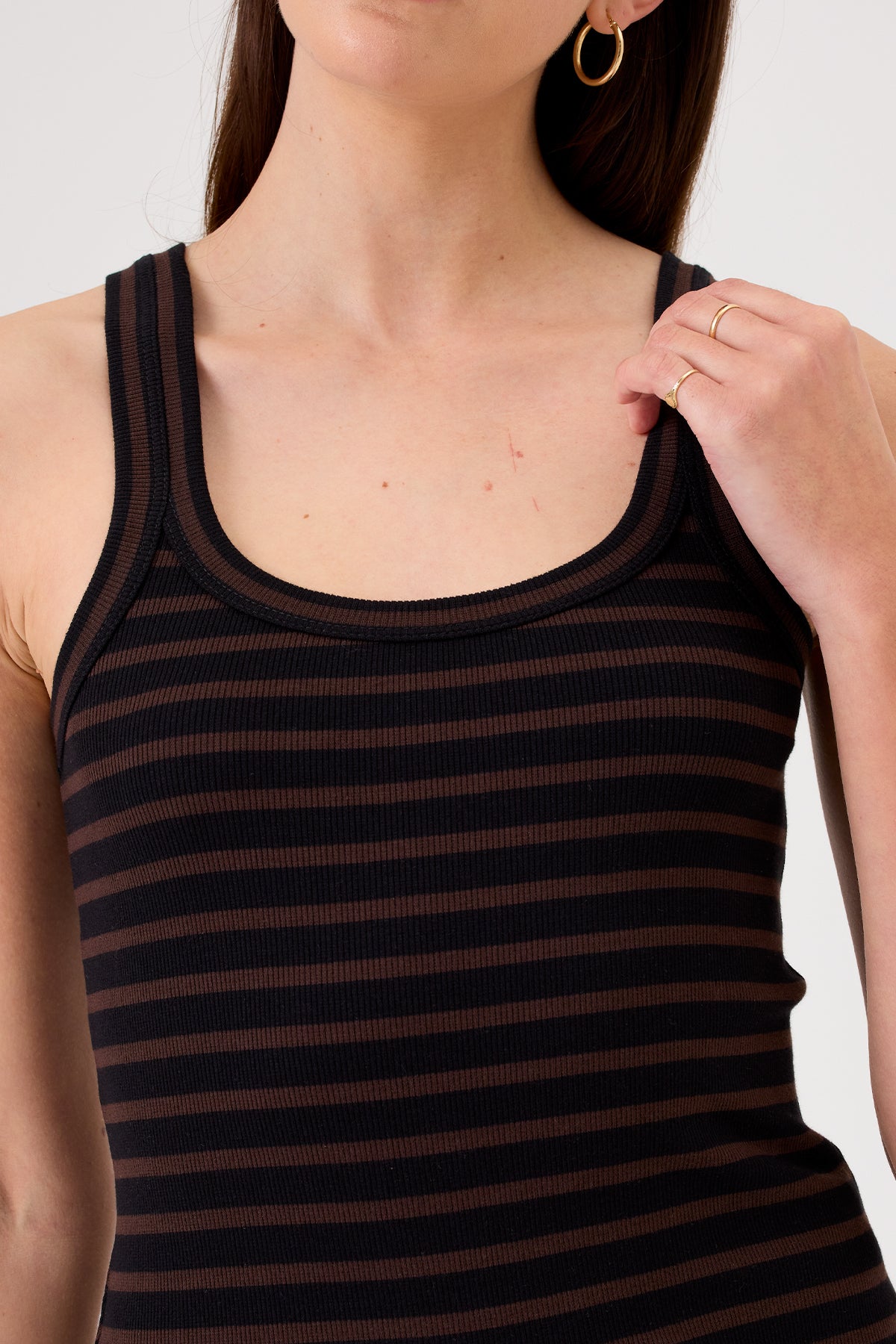 Angeline Striped Tank - Goldie LeWinter #color_black