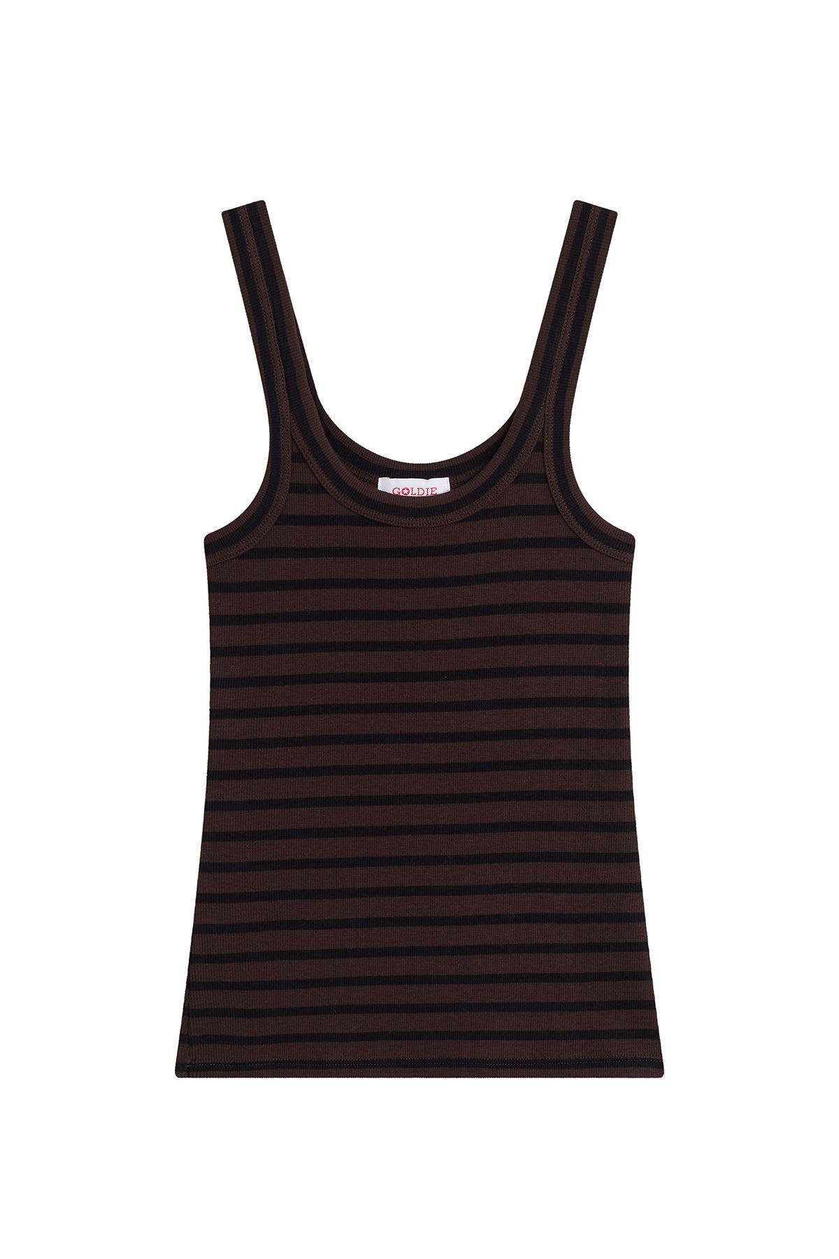 Angeline Striped Tank - Goldie LeWinter #color_coffee - limited edition