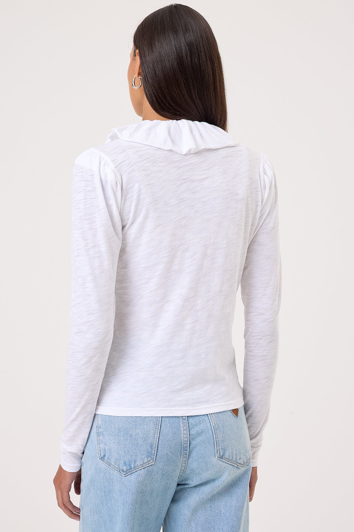 Ariana Ruffle Shirt - Goldie LeWinter #color_white