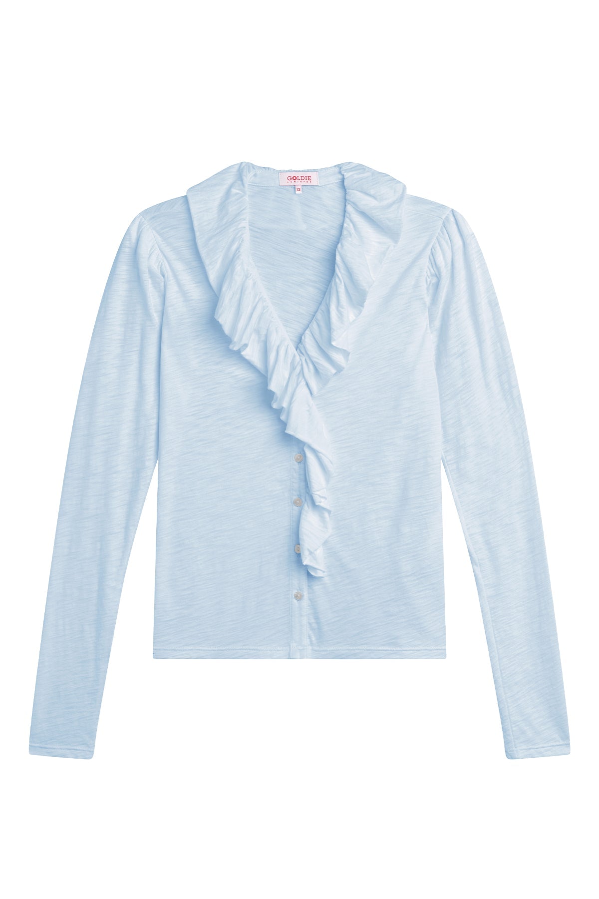 Ariana Ruffle Shirt - Goldie LeWinter #color_bluebell - limited edition