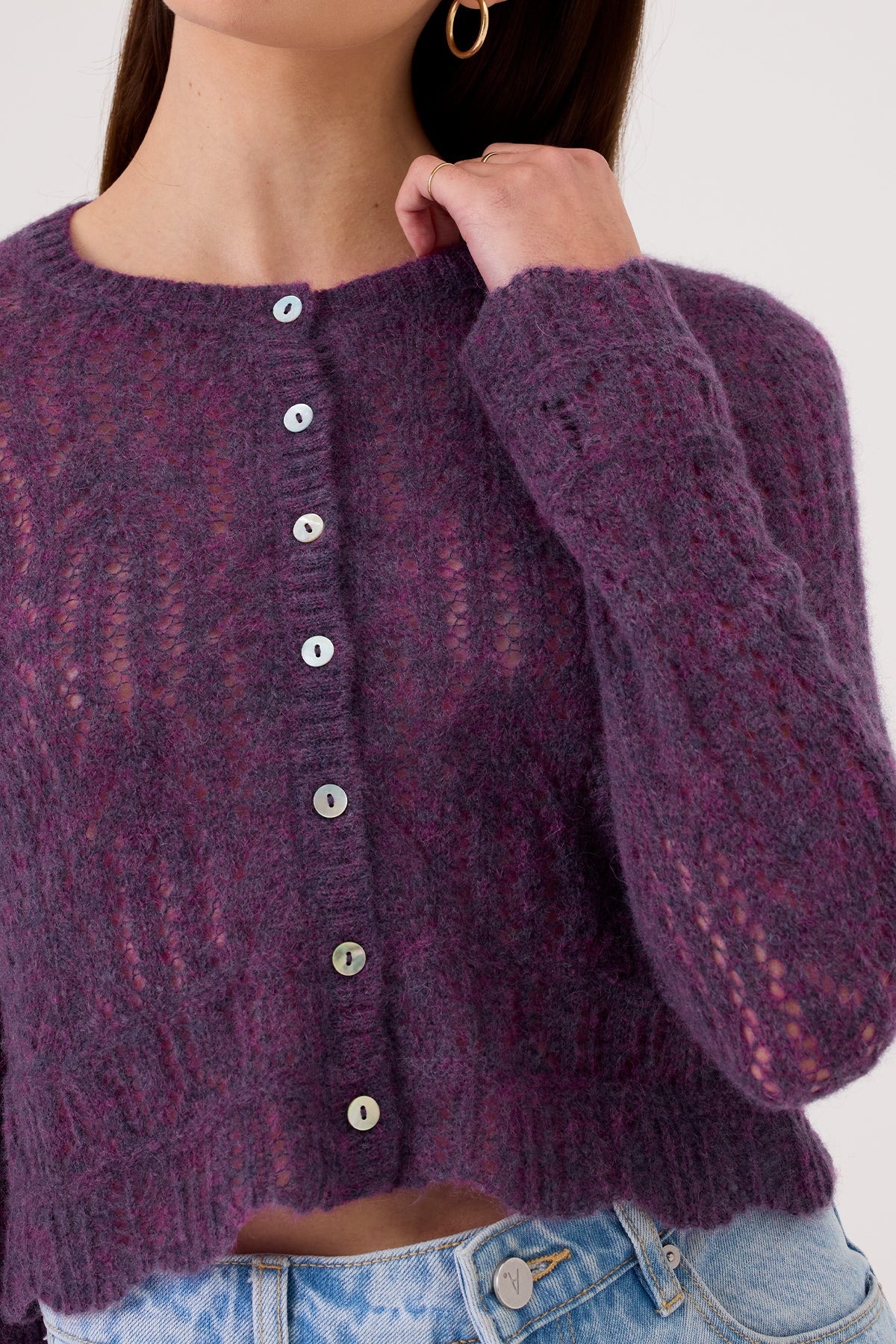 Aurora Cardigan - Goldie LeWinter #color_violet multi