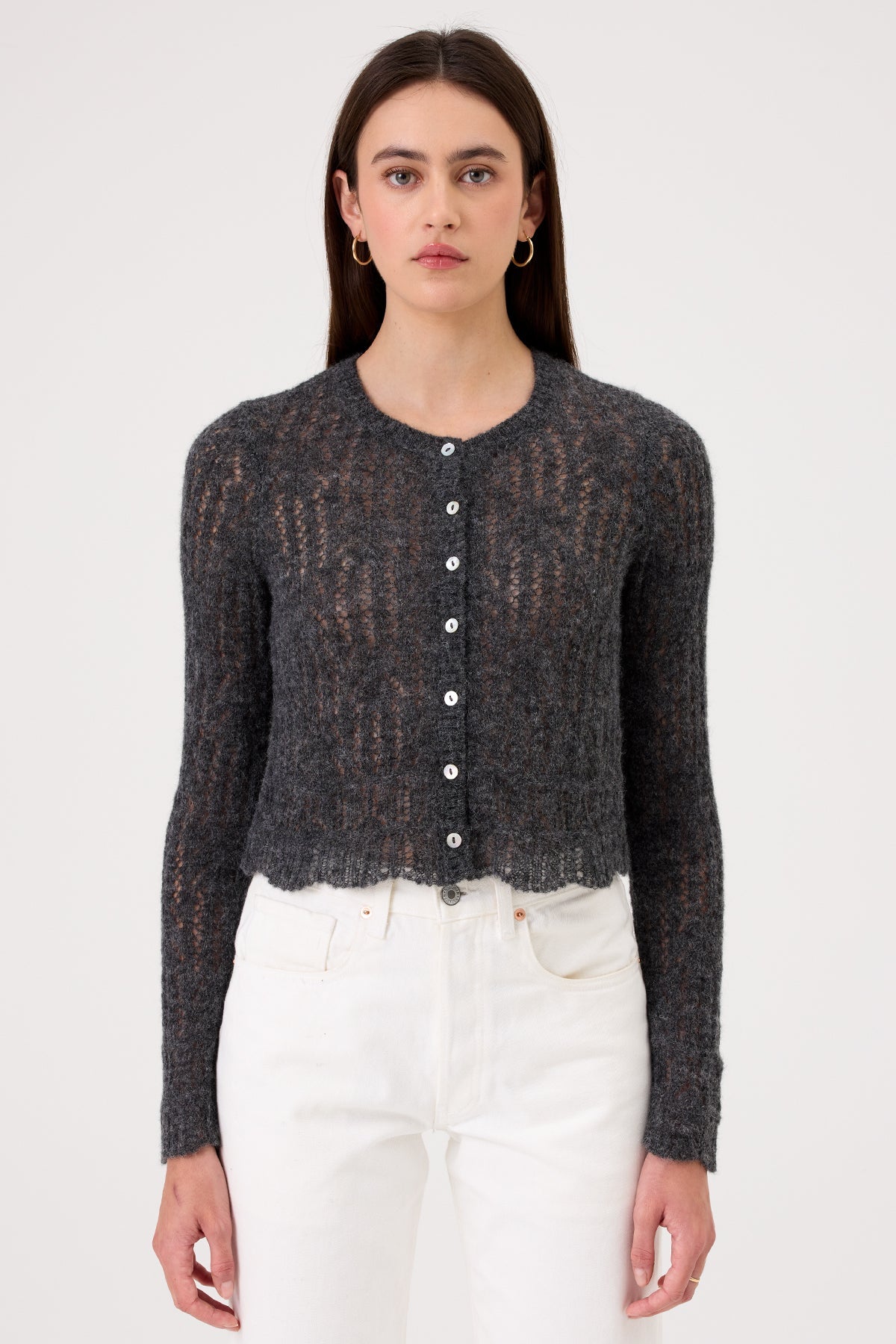 Aurora Cardigan - Goldie LeWinter #color_charcoal heather