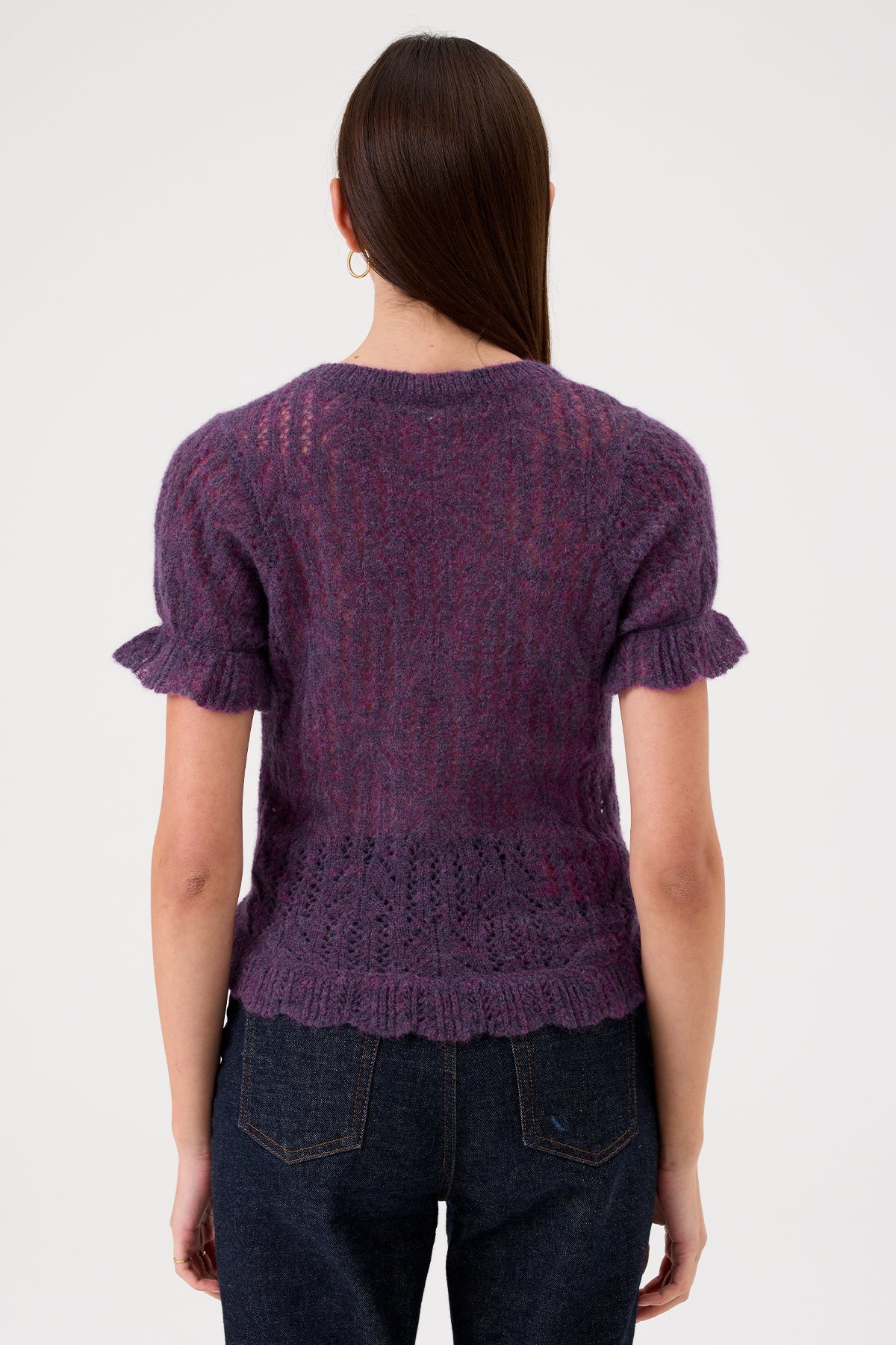Aurora Puff Sleeve Sweater - Goldie LeWinter #color_violet multi