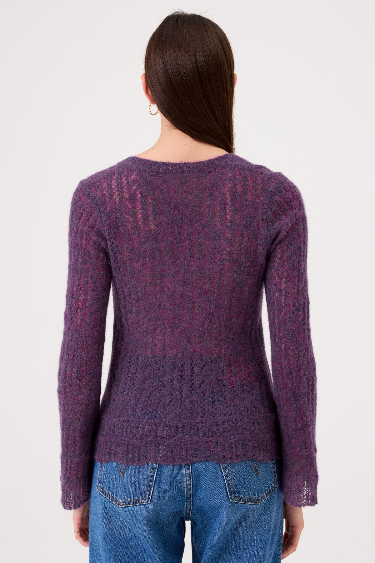 Aurora V Neck Sweater - Goldie LeWinter #color_violet multi