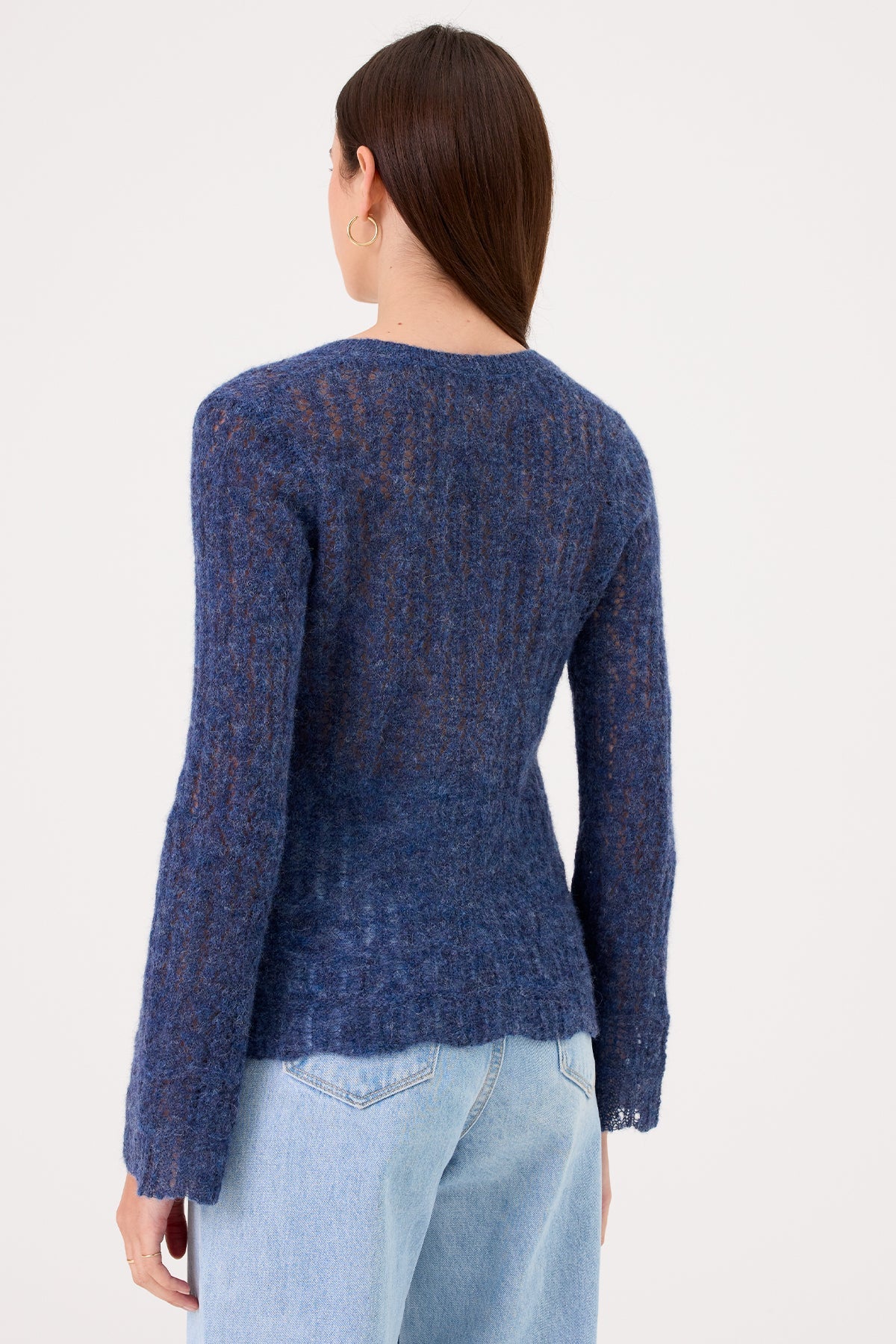 Aurora V Neck Sweater - Goldie LeWinter #color_denim multi