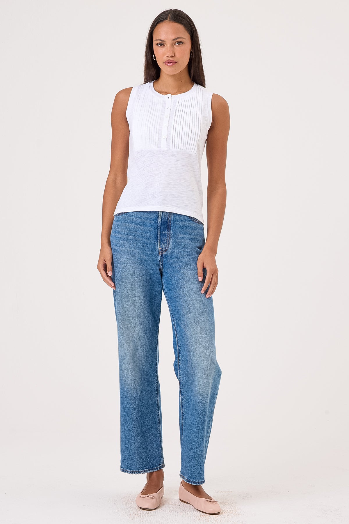 Ava Henley Tank - Goldie LeWinter #color_white