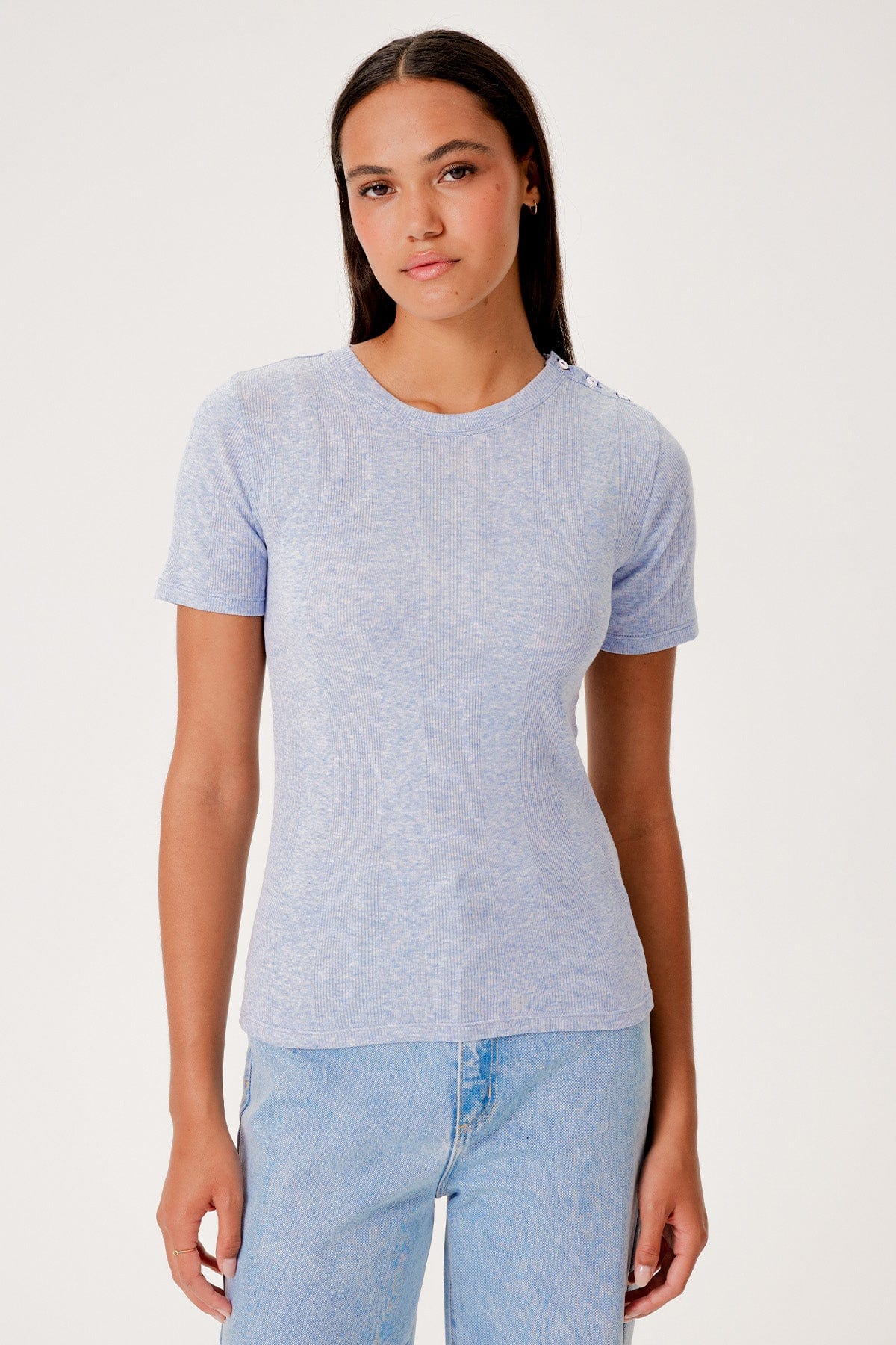 Beatrice Tee - Goldie LeWinter #color_blue heather