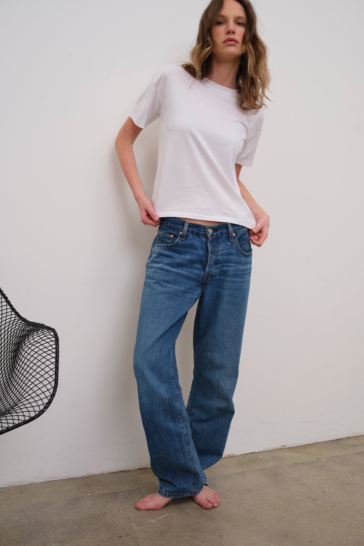 Billie Boyfriend Tee - Goldie LeWinter #color_white