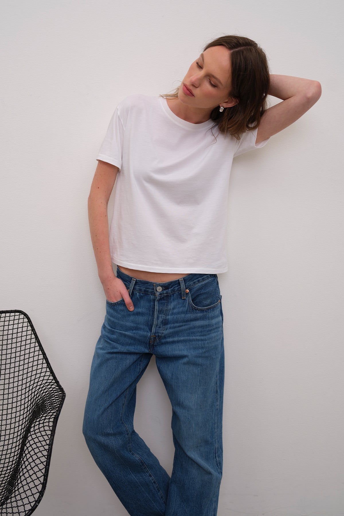 Billie Boyfriend Tee - Goldie LeWinter #color_white