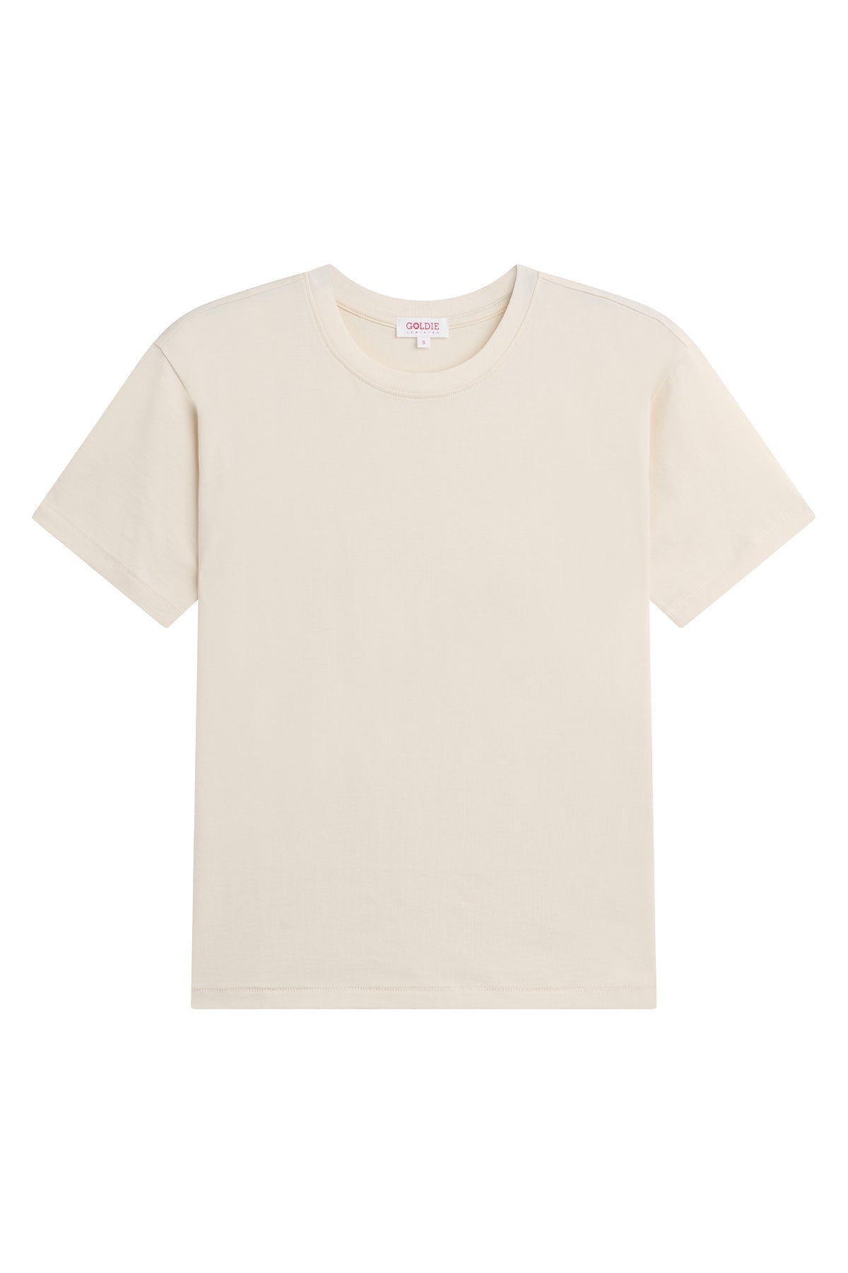 Billie Boyfriend Tee - Goldie LeWinter #color_white sand