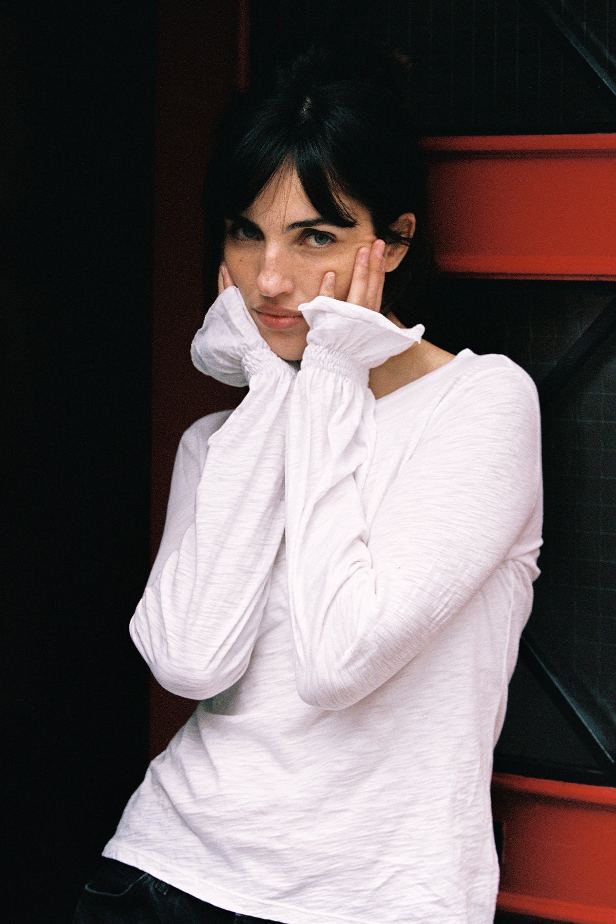 Bishop Sleeve Blouse - Goldie LeWinter #color_white