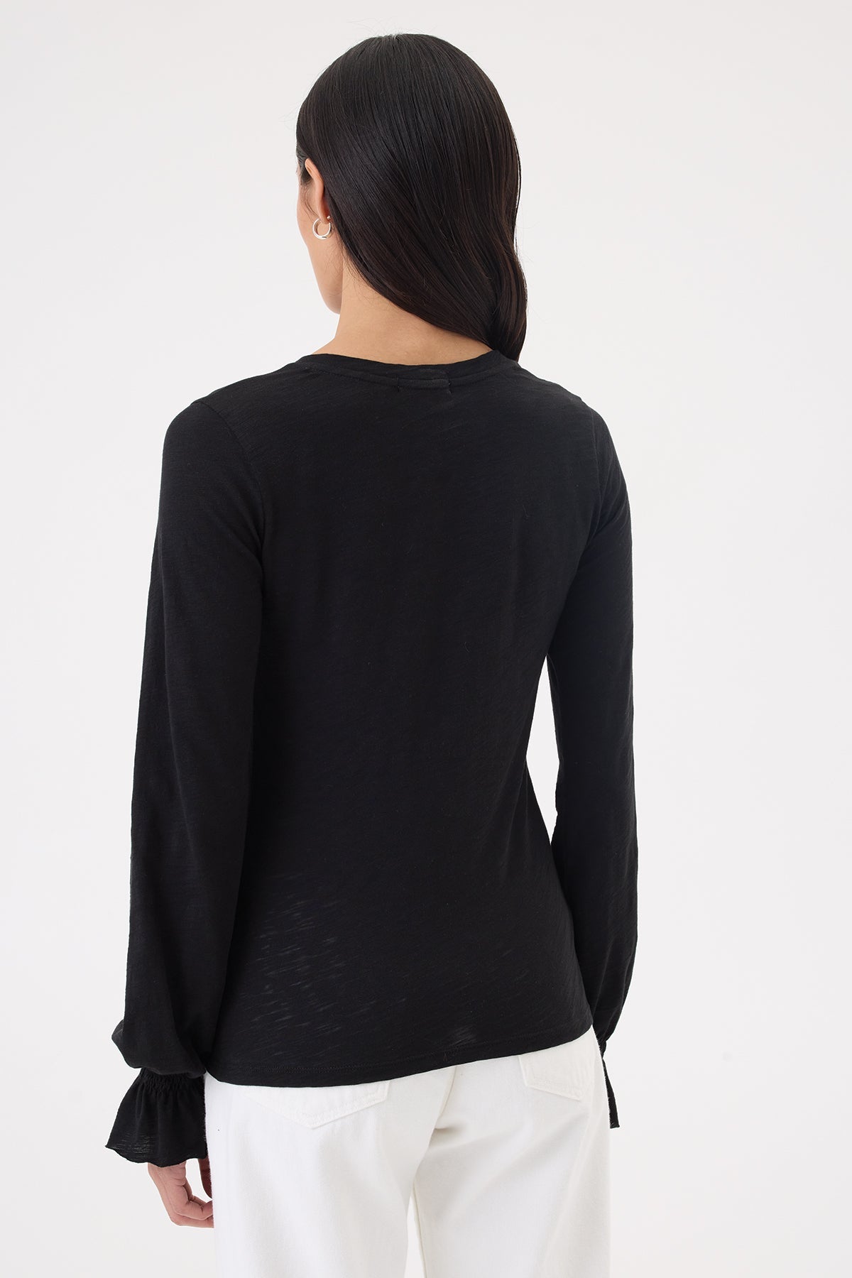 Bishop Sleeve Blouse - Goldie LeWinter #color_black