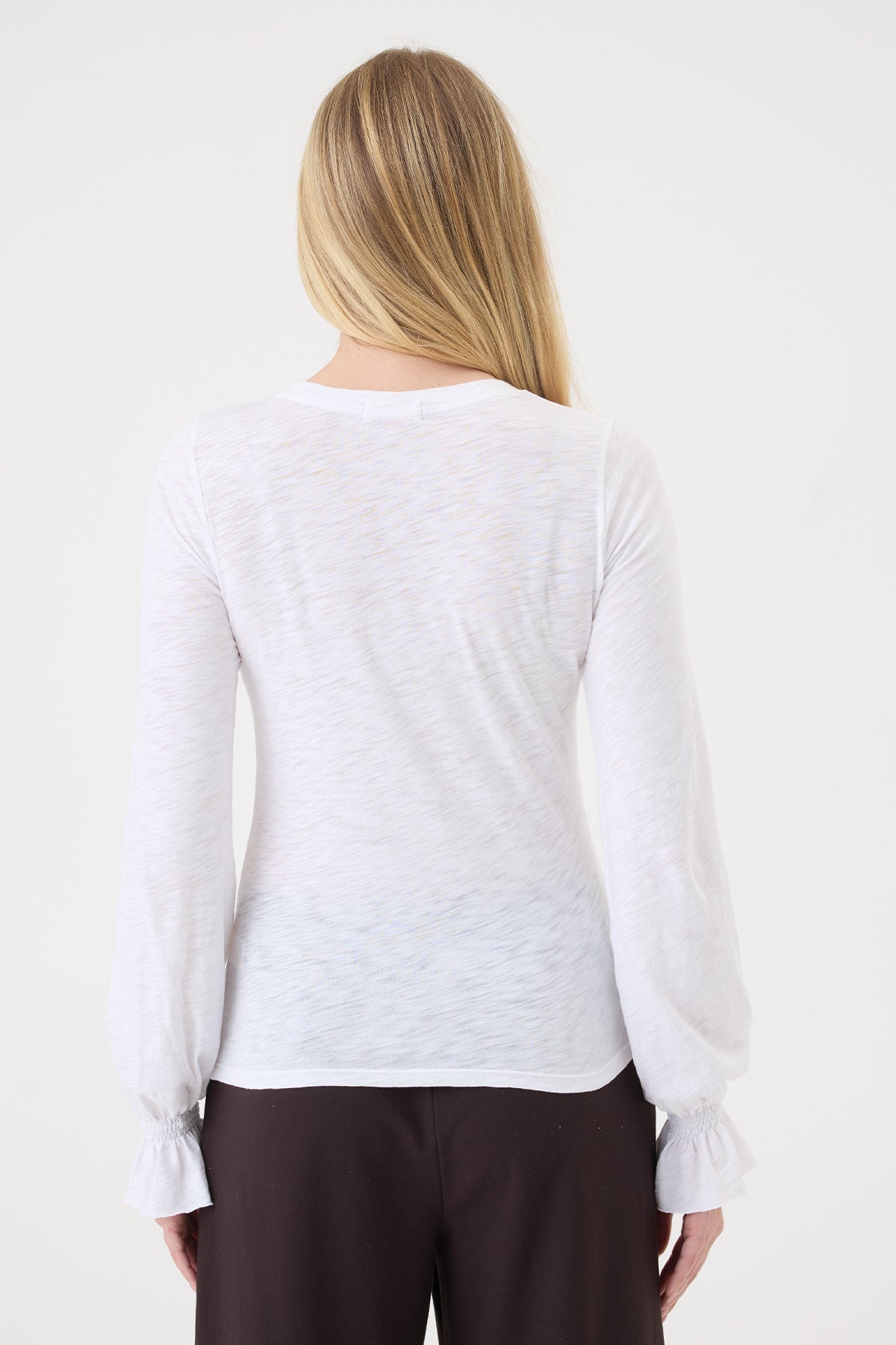 Bishop Sleeve Blouse - Goldie LeWinter #color_white