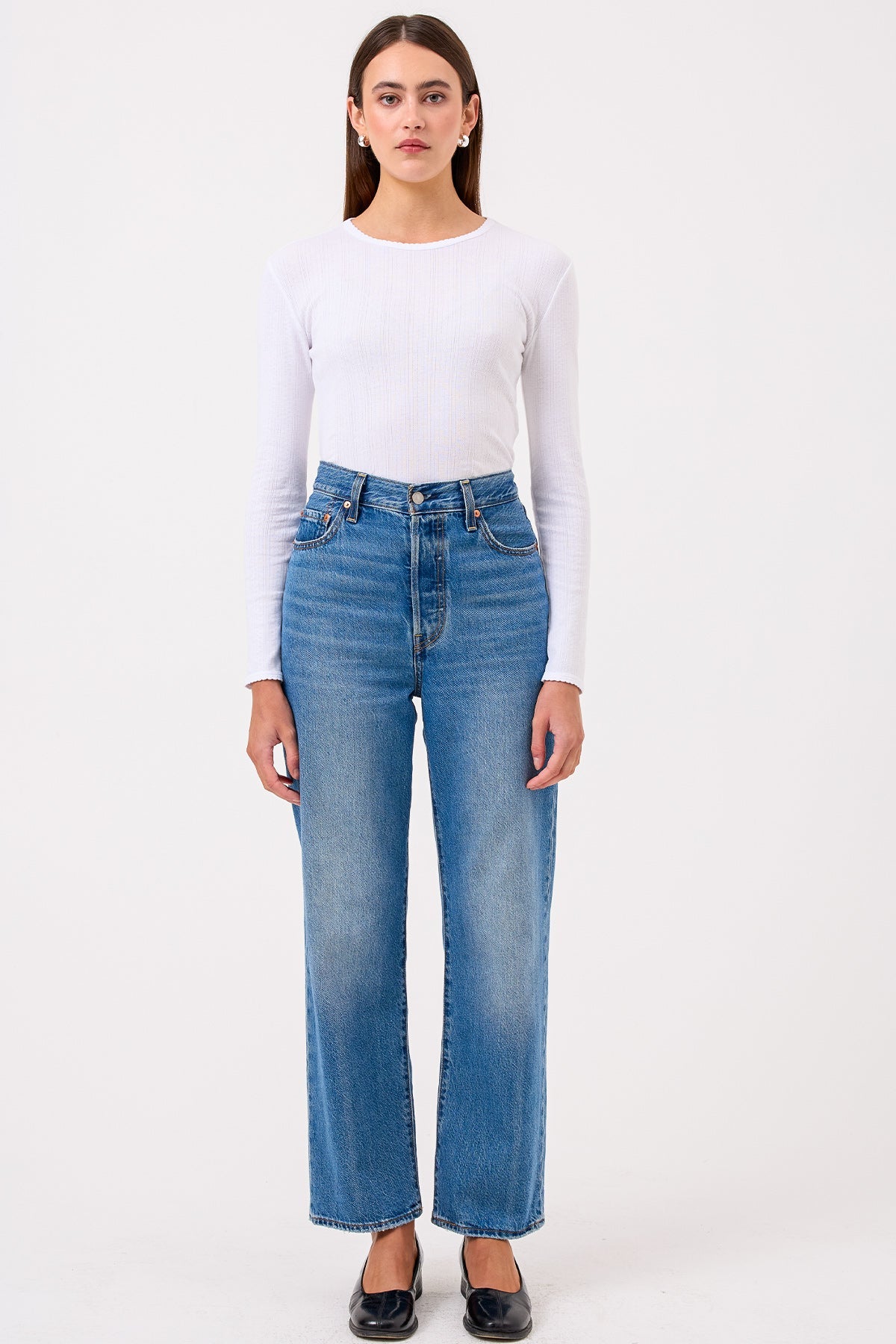 Blaire Pointelle Top - Goldie LeWinter #color_white