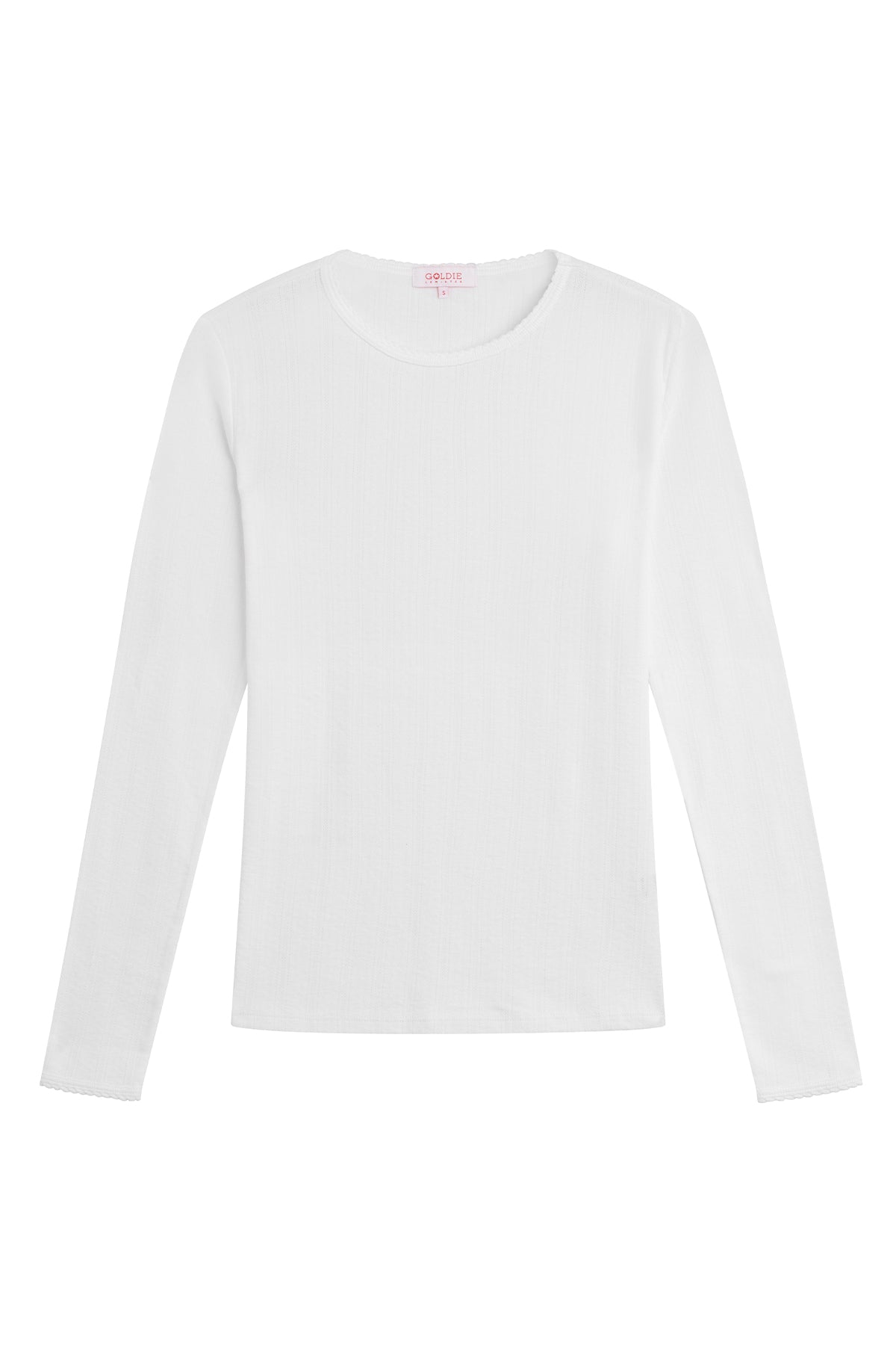 Blaire Pointelle Top - Goldie LeWinter #color_white