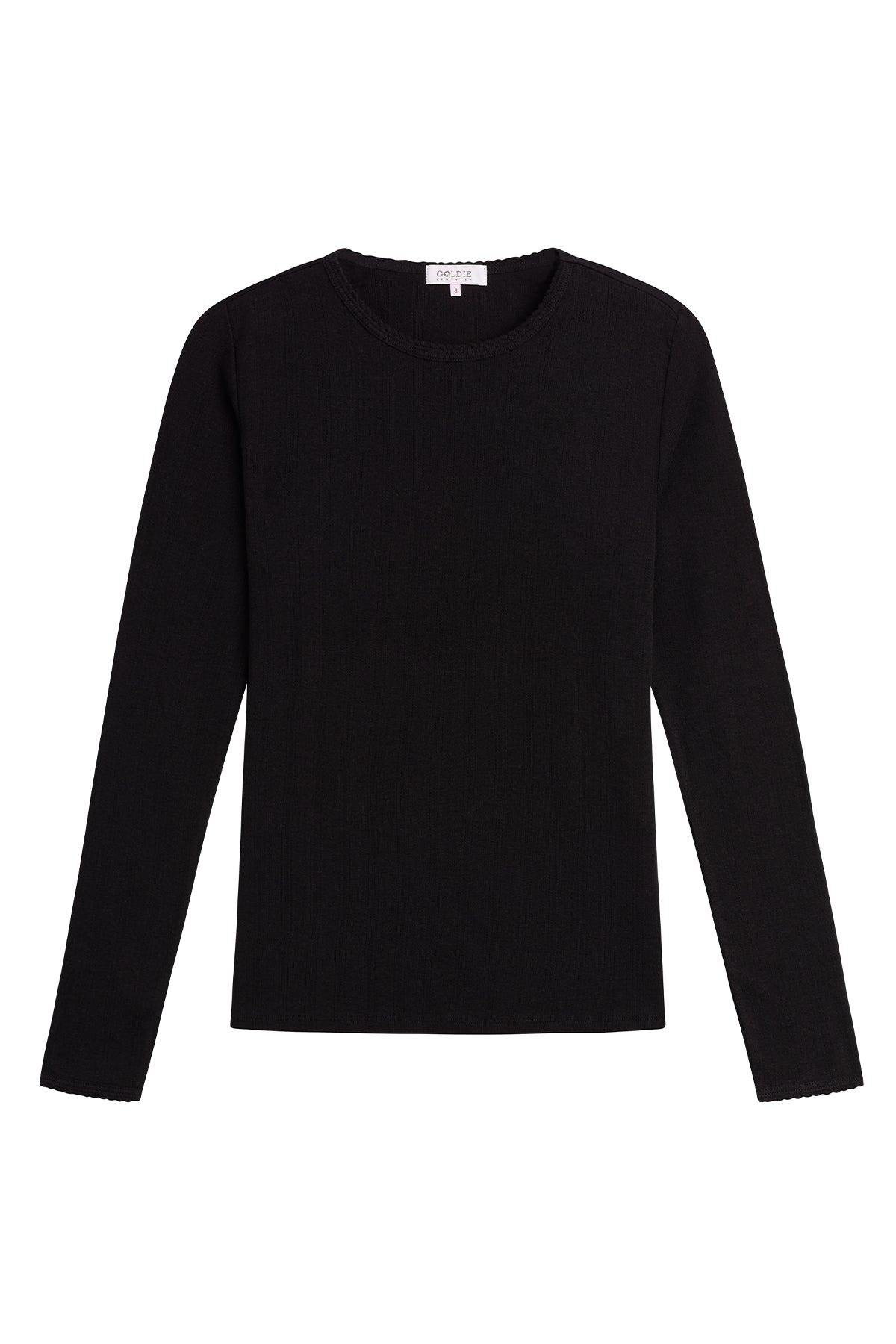Blaire Pointelle Top - Goldie LeWinter #color_black