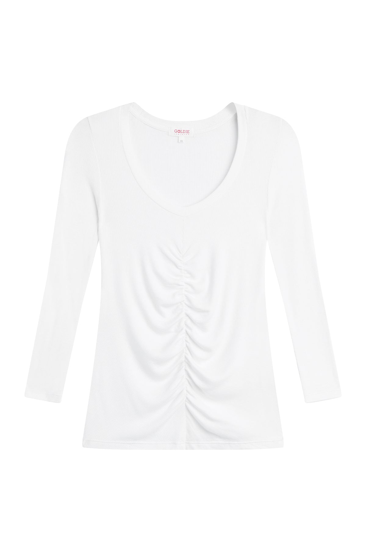 Cate Ribbed Top - Goldie LeWinter #color_white