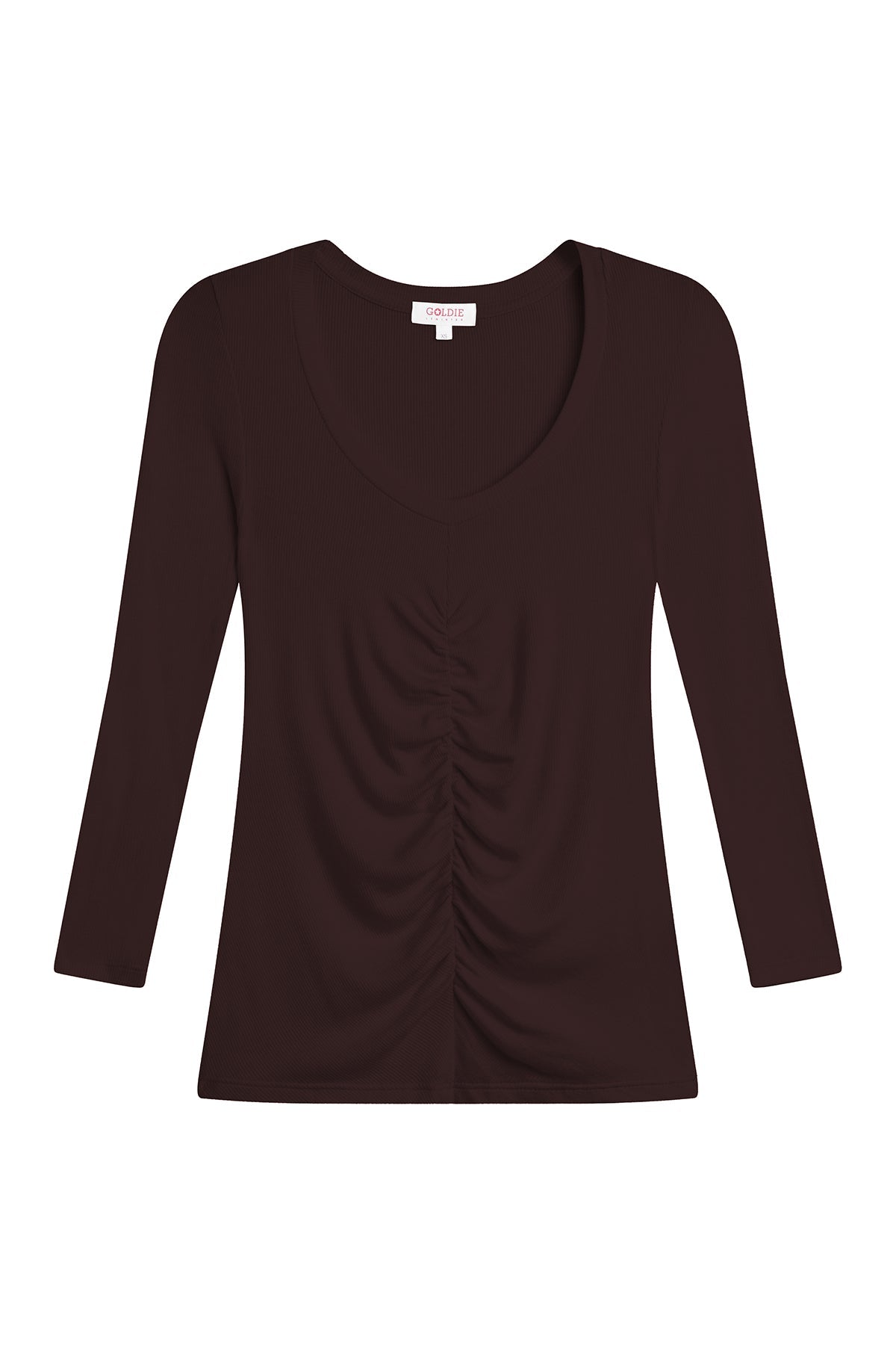 Cate Ribbed Top - Goldie LeWinter #color_coffee - limited edition