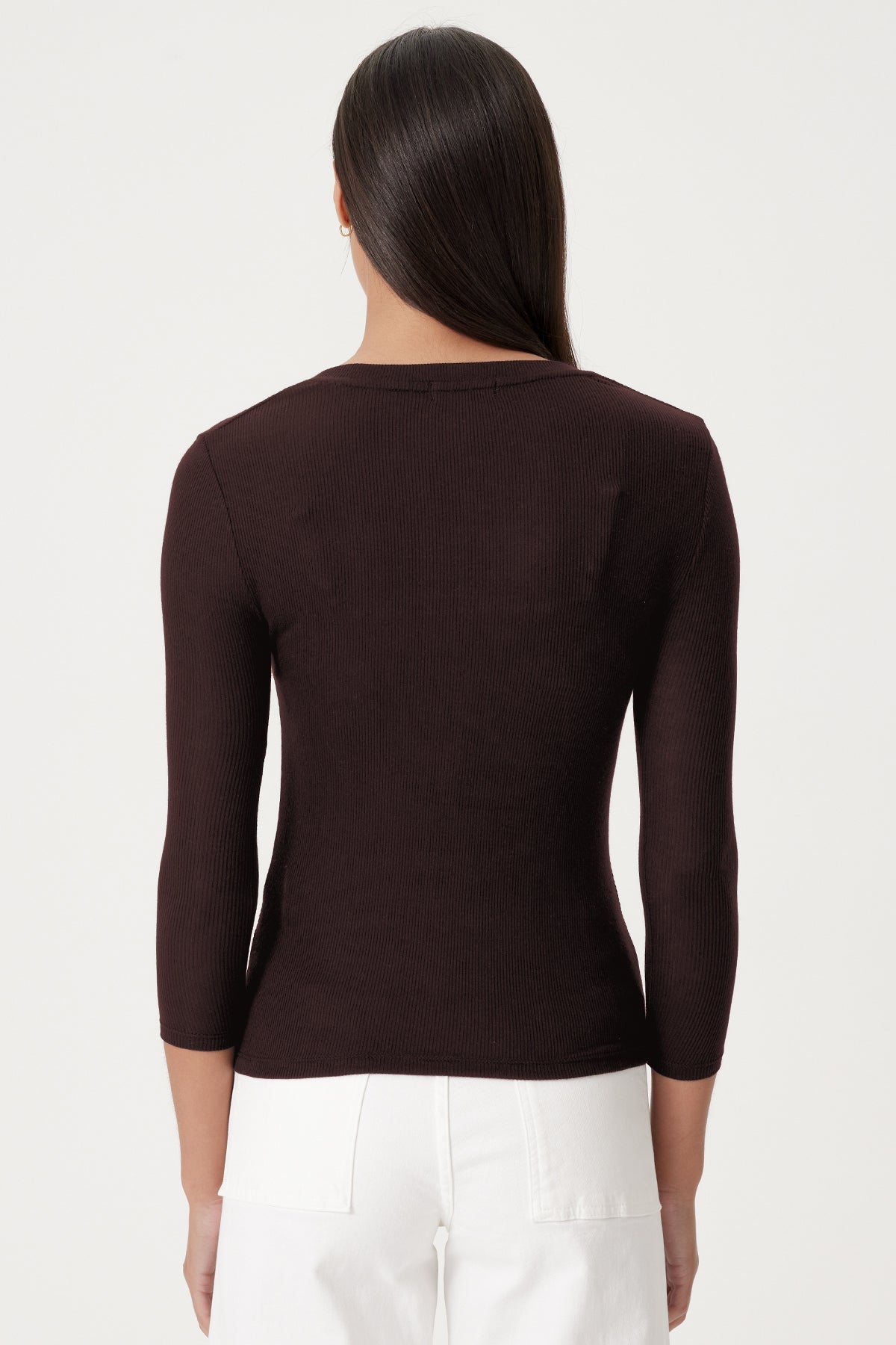 Cate Ribbed Top - Goldie LeWinter #color_coffee - limited edition