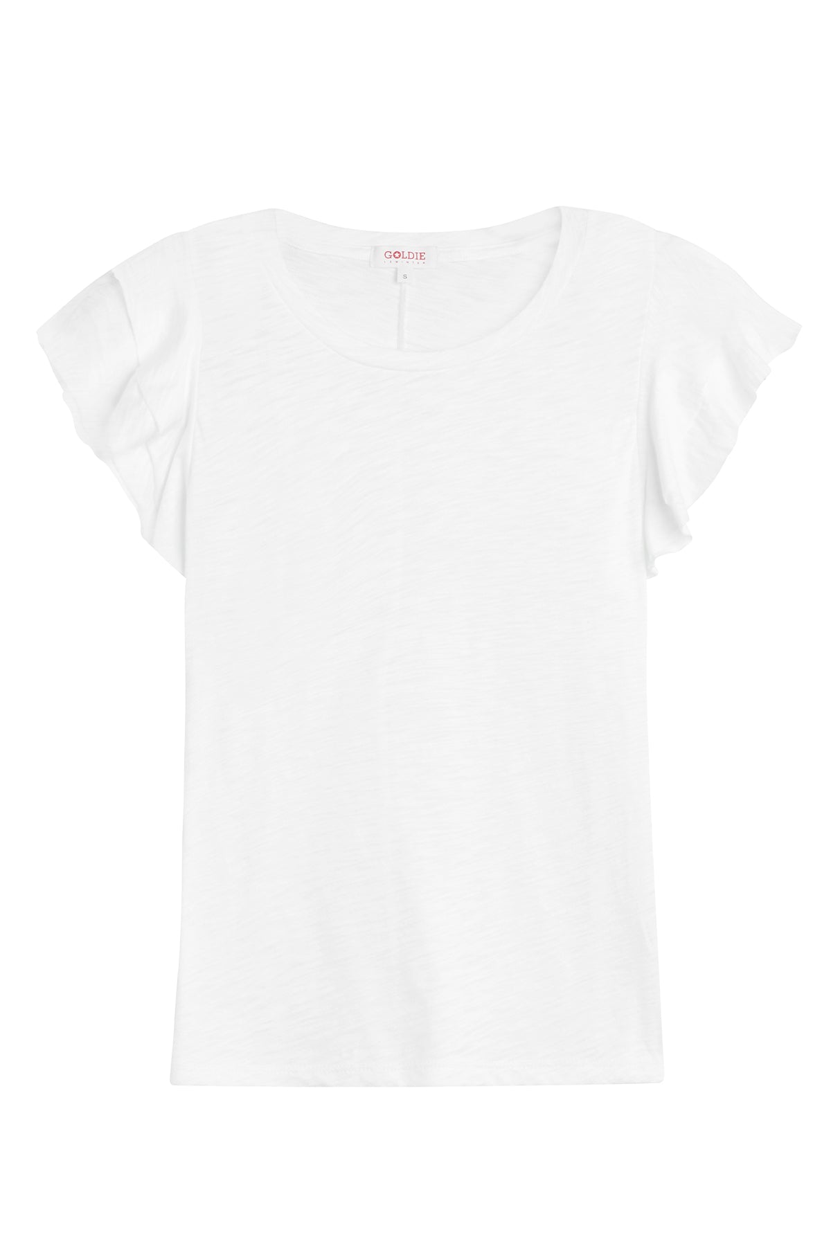 Celeste Ruffle Sleeve Tee - Goldie LeWinter #color_white