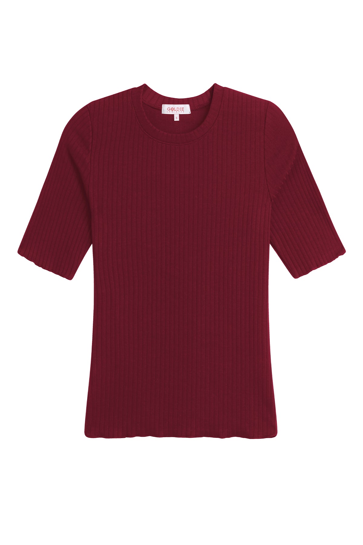 Chelsea Editor Tee - Goldie LeWinter #color_bordeaux - limited edition