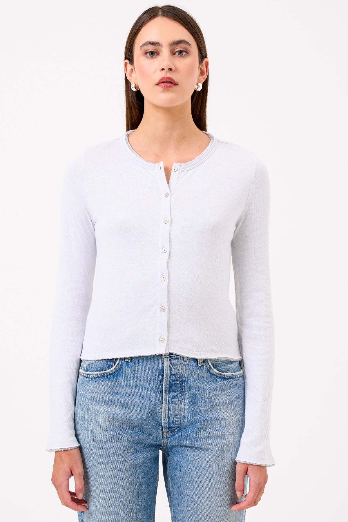 Chloe Cardigan - Goldie LeWinter #color_white
