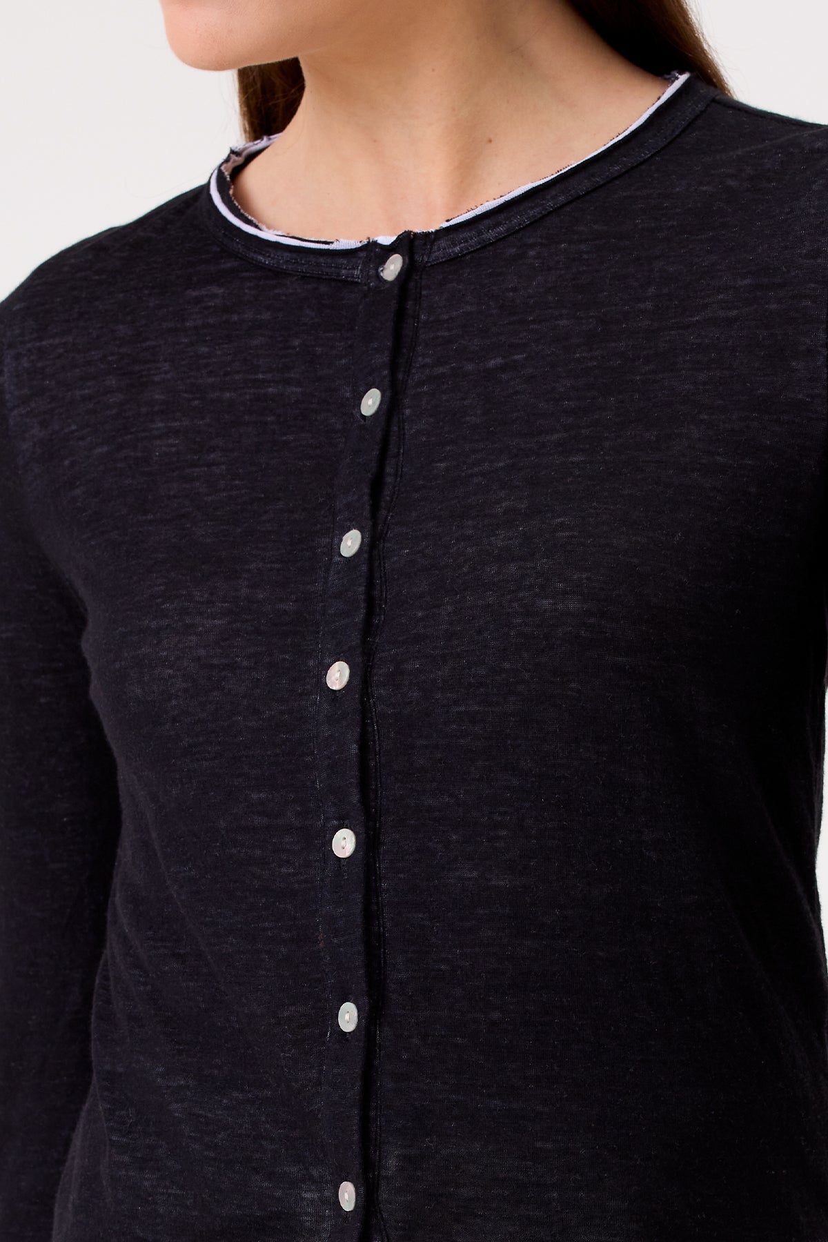 Chloe Cardigan - Goldie LeWinter #color_black / white