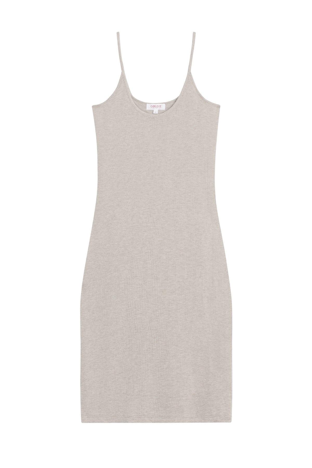 Claire Ribbed Minidress - Goldie LeWinter #color_taupe heather