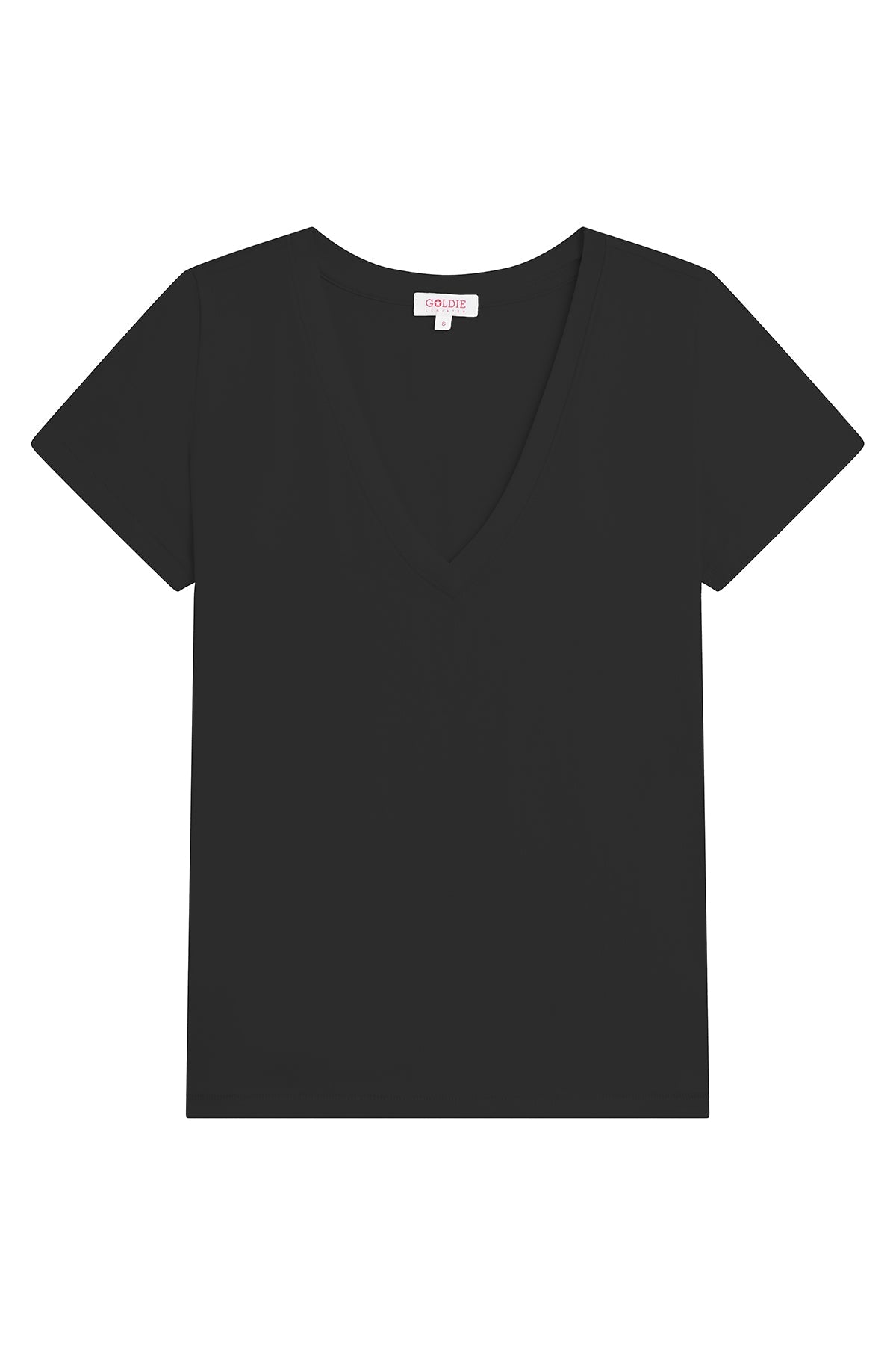 Cleo V Neck Tee - Goldie LeWinter #color_black