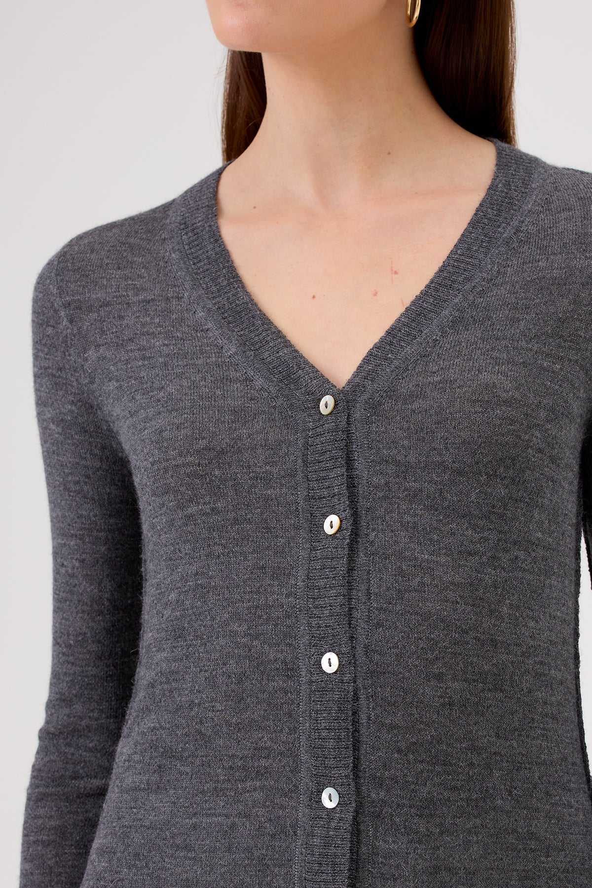 Collette Cardigan - Goldie LeWinter #color_charcoal heather