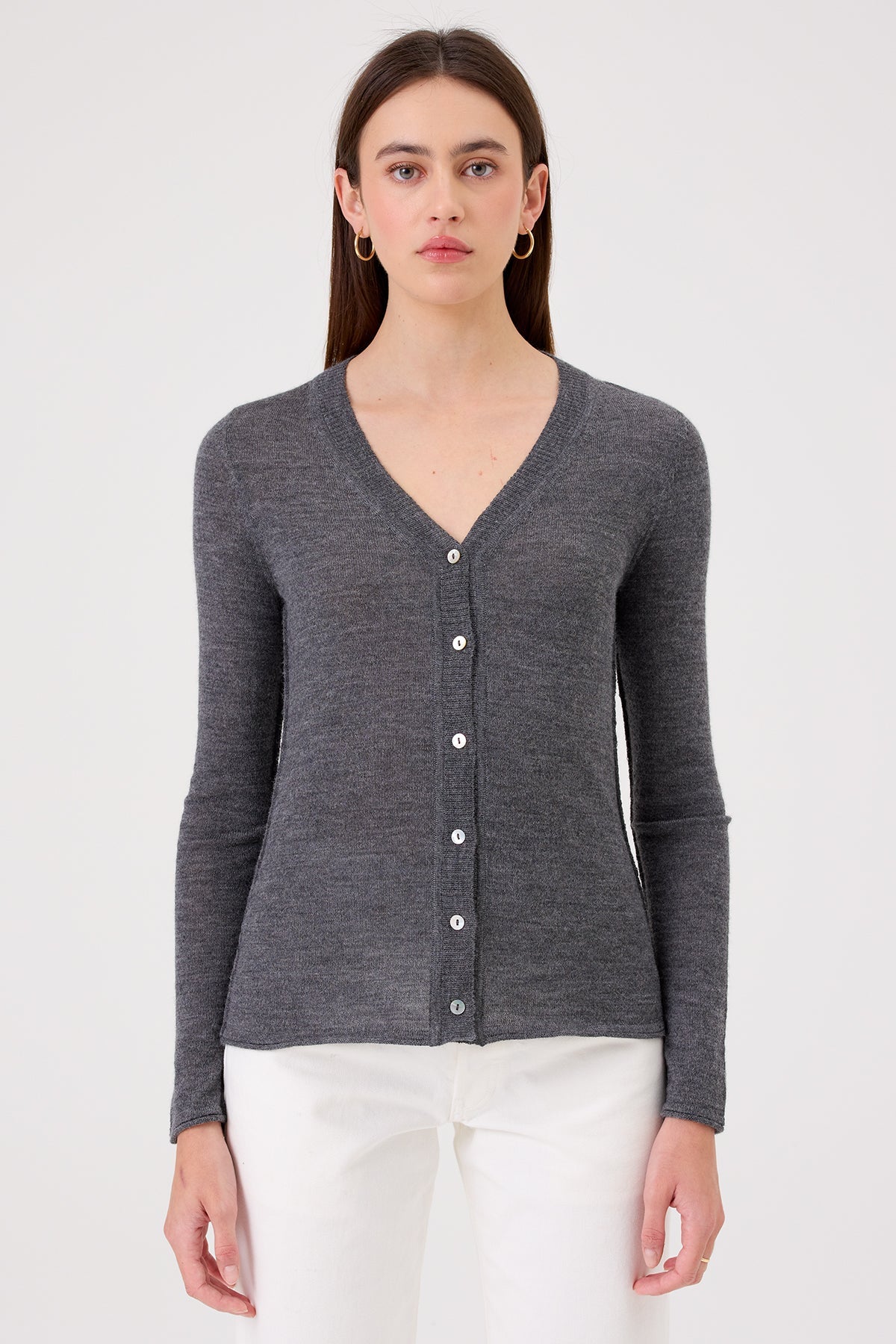 Collette Cardigan - Goldie LeWinter #color_charcoal heather