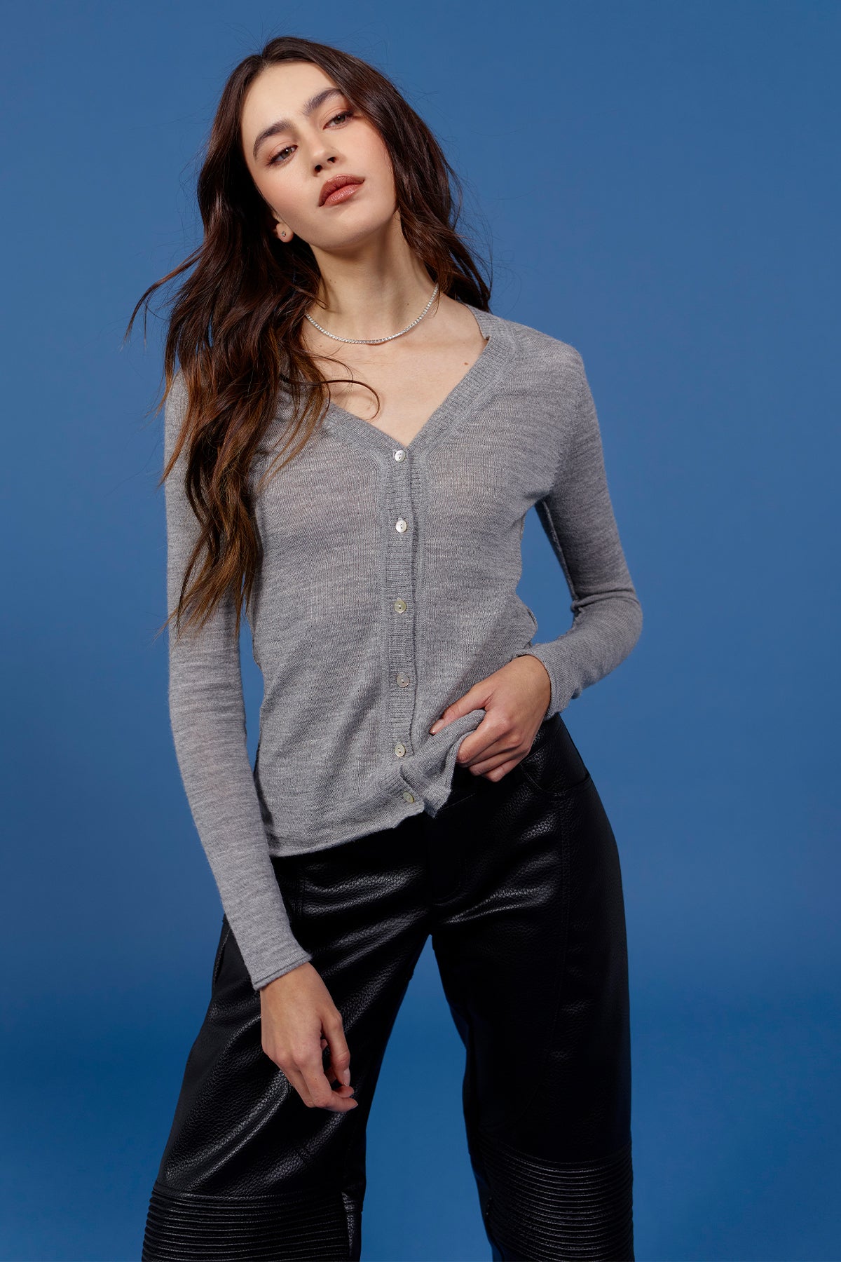 Collette Cardigan - Goldie LeWinter #color_gray heather