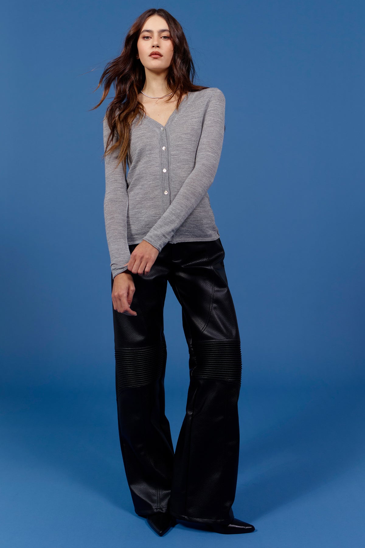 Collette Cardigan - Goldie LeWinter #color_gray heather