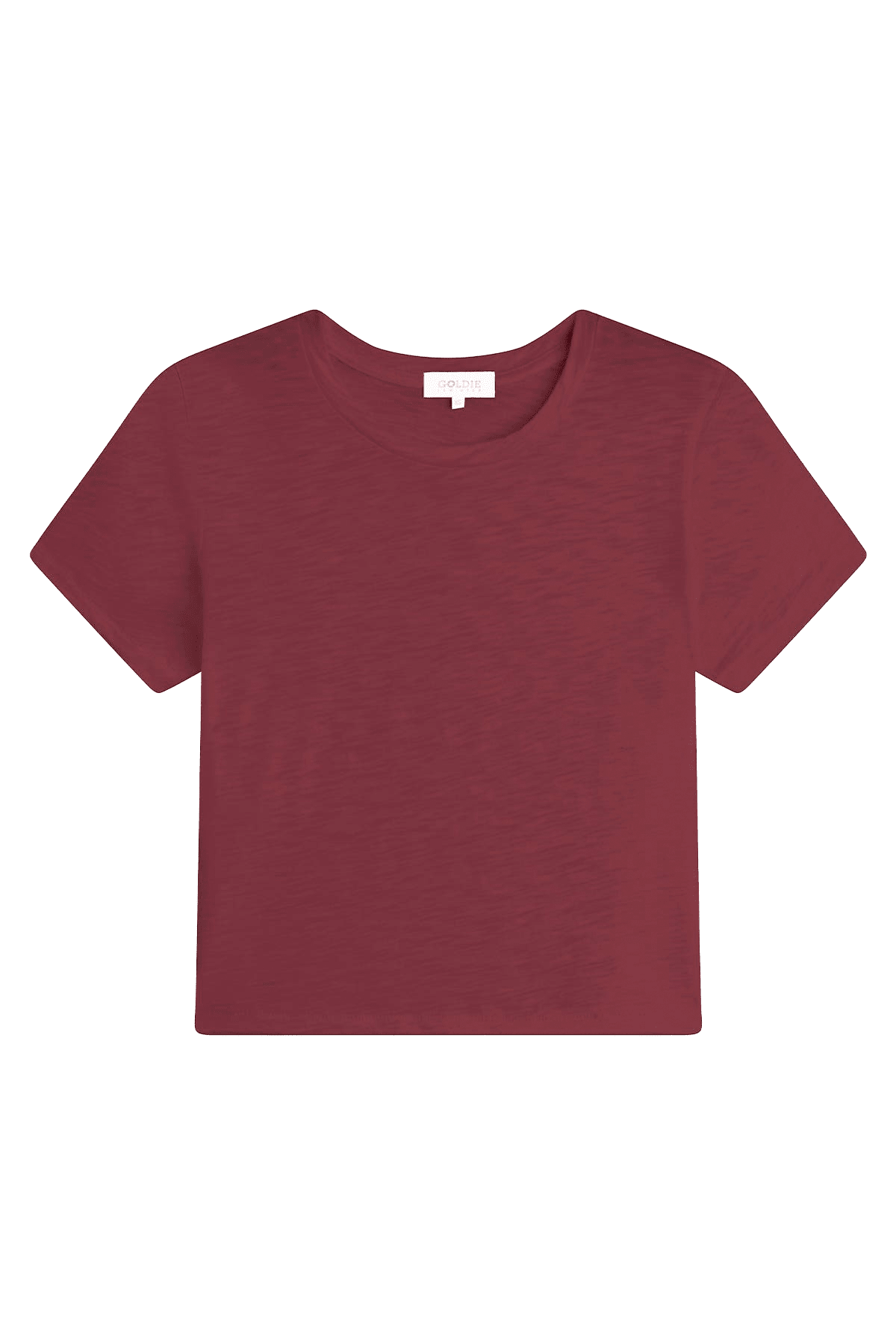 Cropped Boy Tee - Goldie LeWinter #color_bordeaux - limited edition