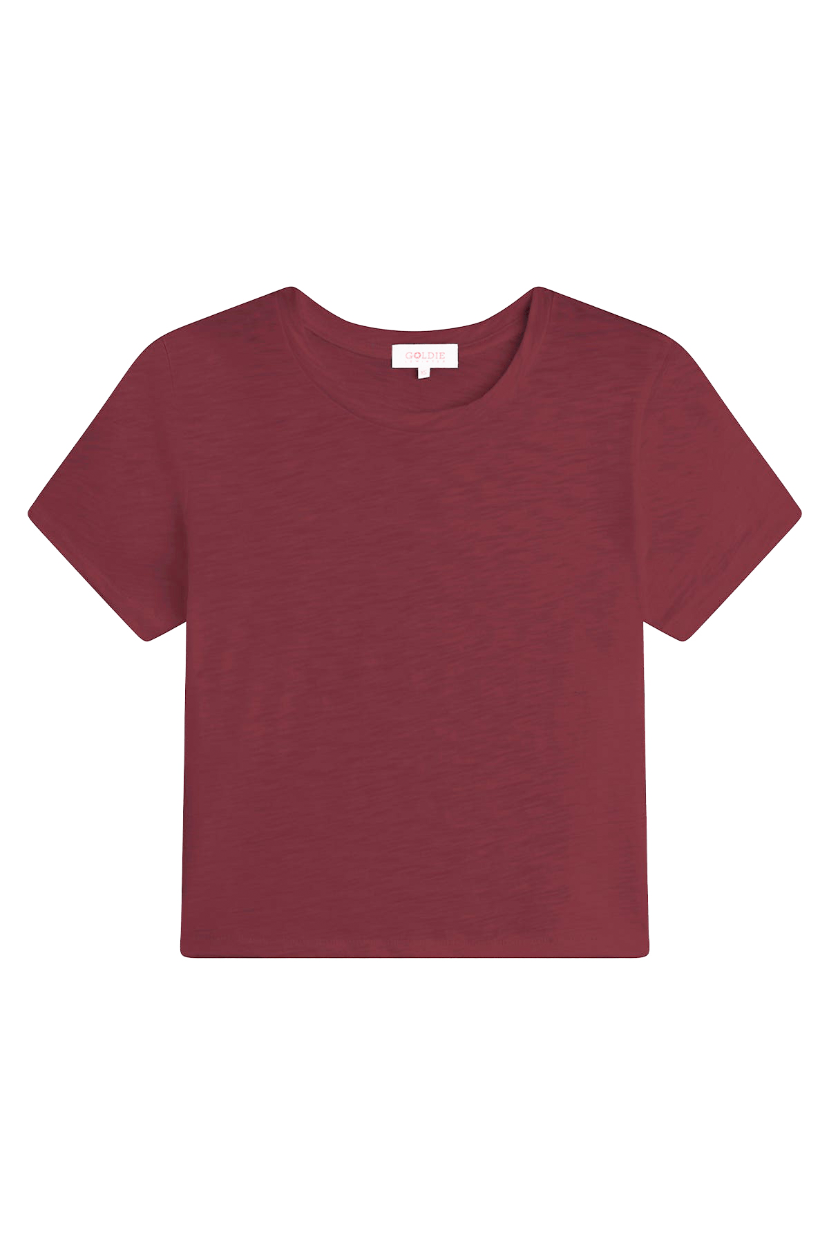 Cropped Boy Tee - Goldie LeWinter #color_bordeaux - limited edition
