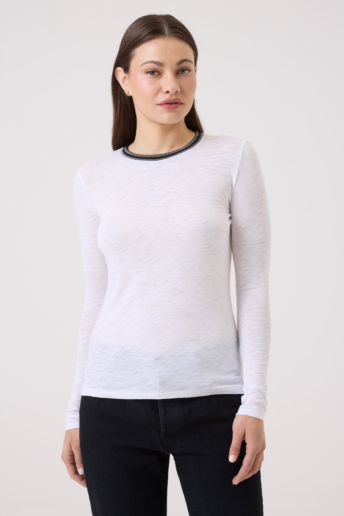 Daylight Shimmer Tipped Ringer Top
