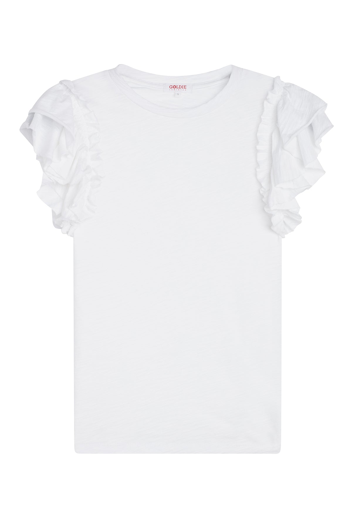 Double Ruffle Shell - Goldie LeWinter #color_white