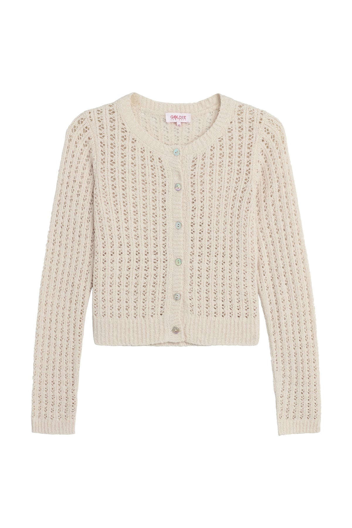 Elise Bouclé Cardigan - Goldie LeWinter #color_white sand