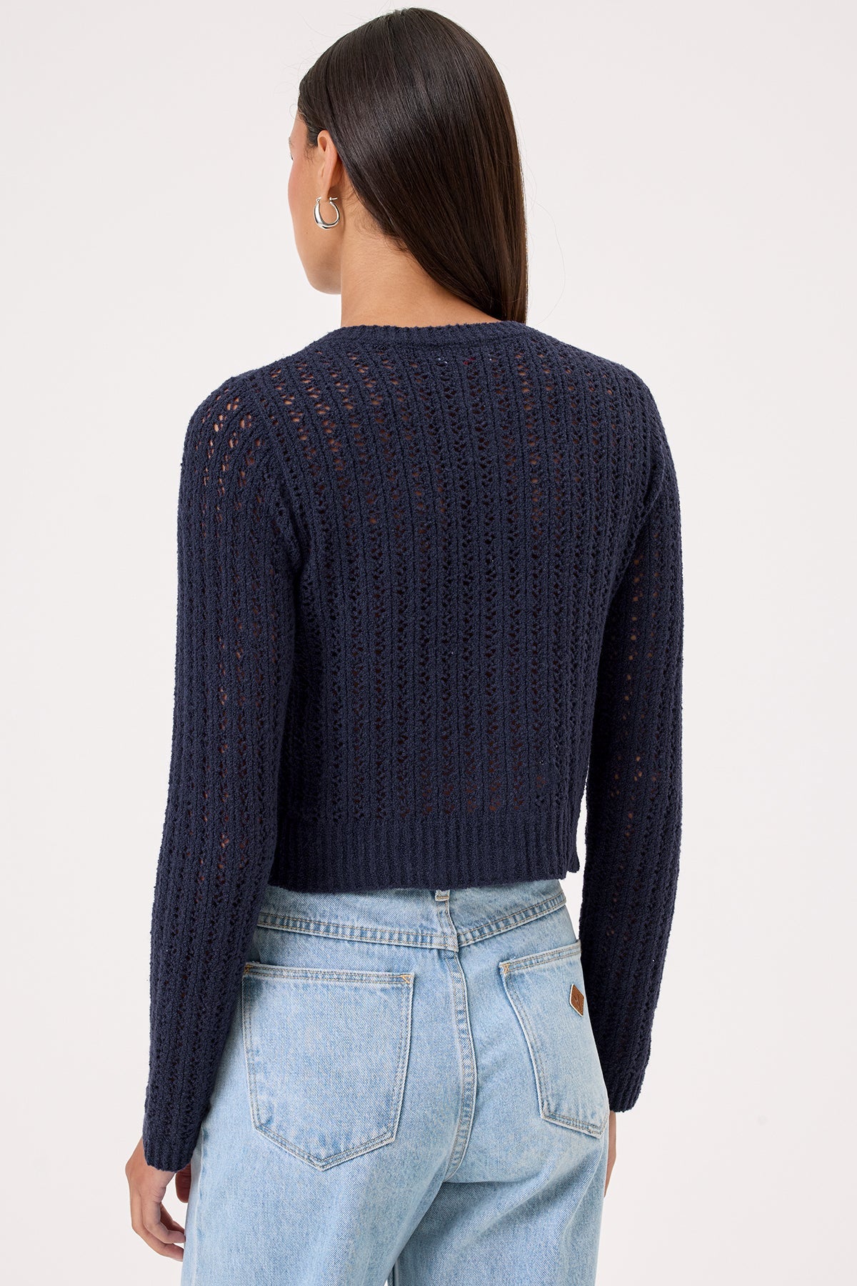 Elise Bouclé Cardigan - Goldie LeWinter #color_navy