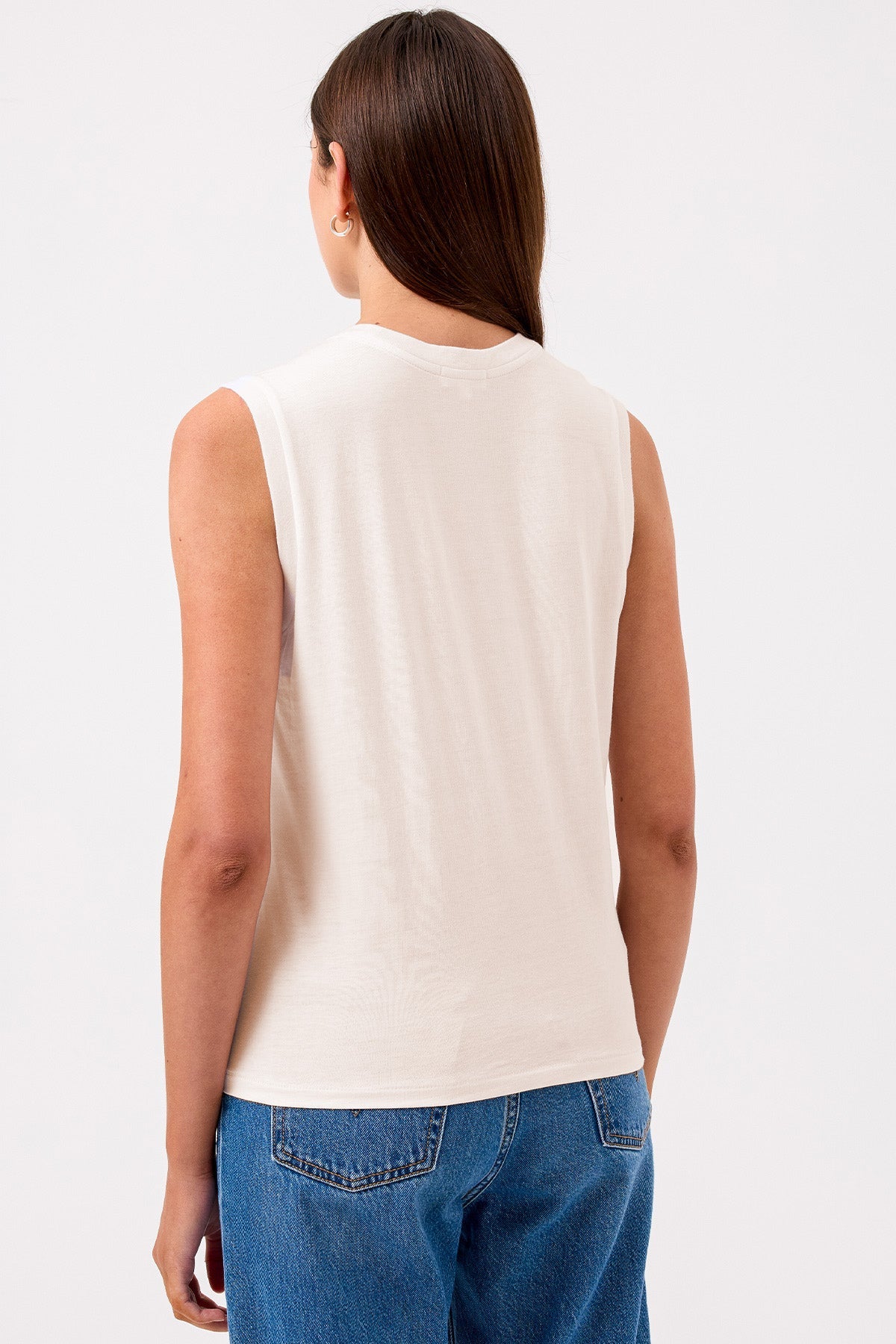 Elle Tank - Goldie LeWinter #color_white sand