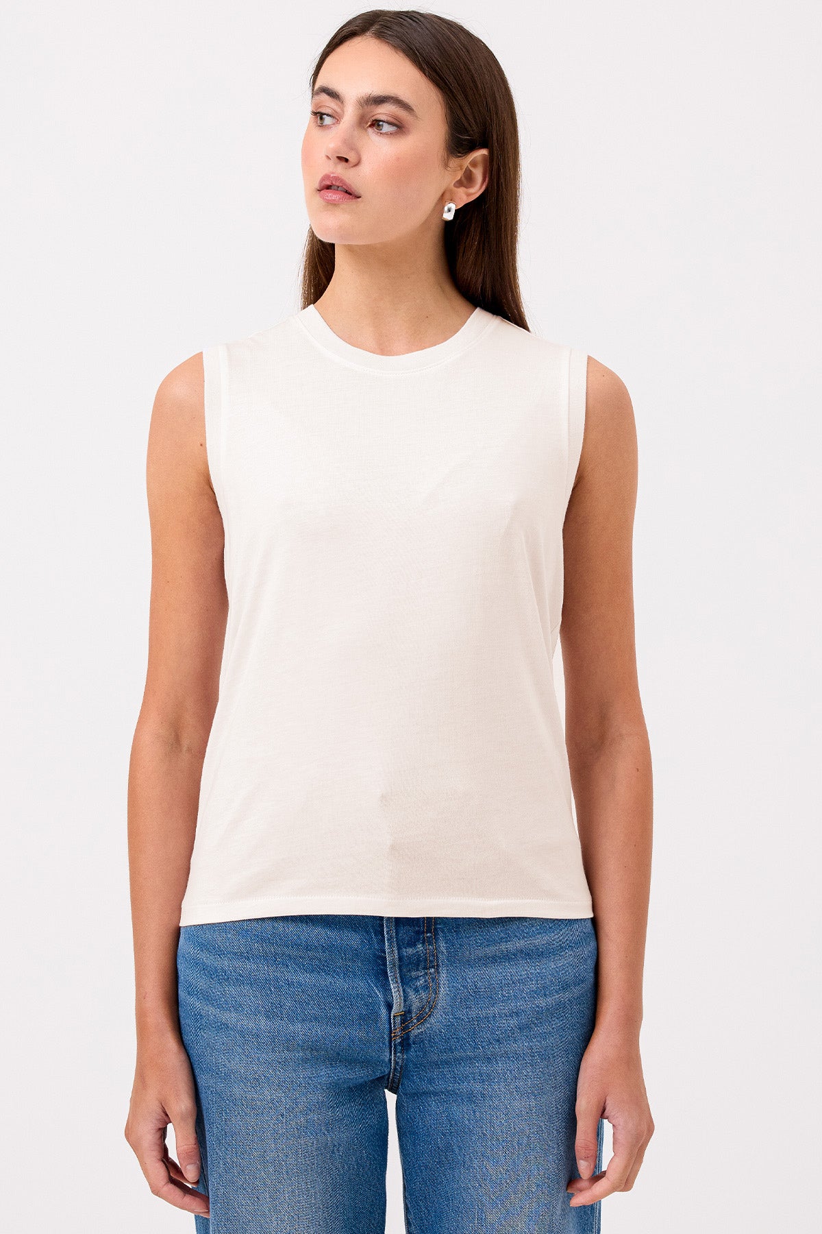 Elle Tank - Goldie LeWinter #color_white sand