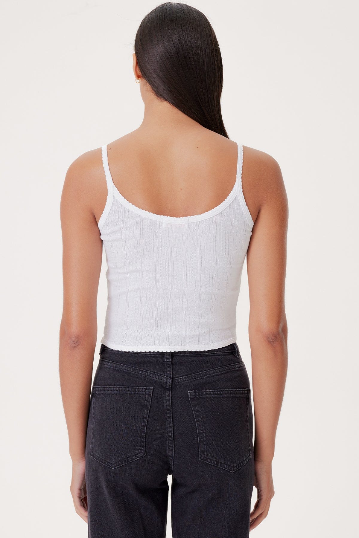 Ellie Cropped Cami - Goldie LeWinter #color_white